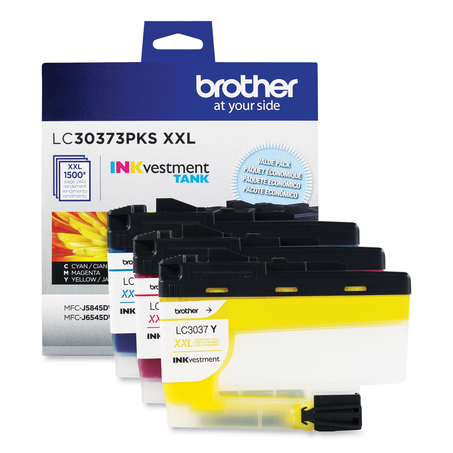 Lc30373pks Inkvestment Super High-Yield Ink, 1,500 Page-Yield, Cyan/magenta/yellow