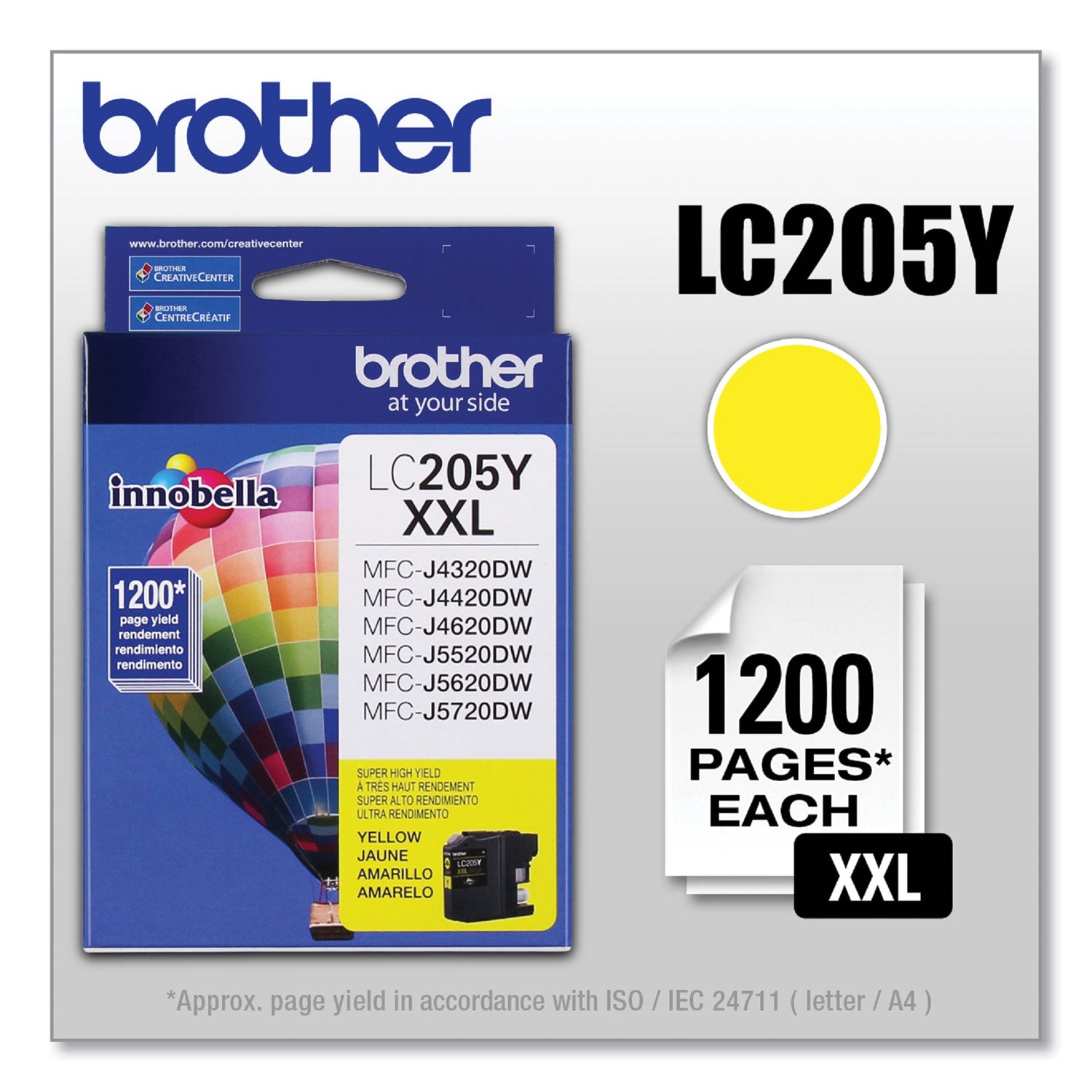 Brother Innobella LC205Y Inkjet Ink Cartridge - Yellow - 1 Each