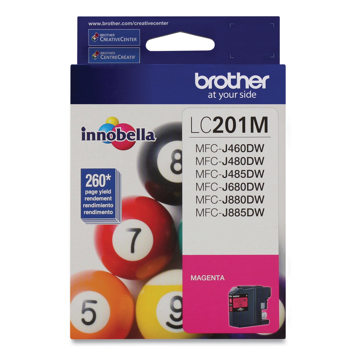 Brother Innobella LC201M Original Standard Yield Inkjet Ink Cartridge - Magenta - 1 Each