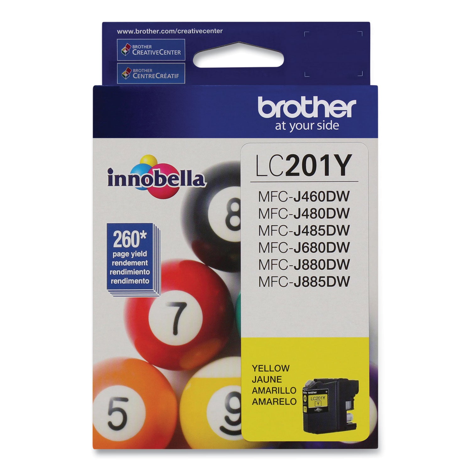 Brother Innobella LC201Y Original Standard Yield Inkjet Ink Cartridge - Yellow - 1 Each