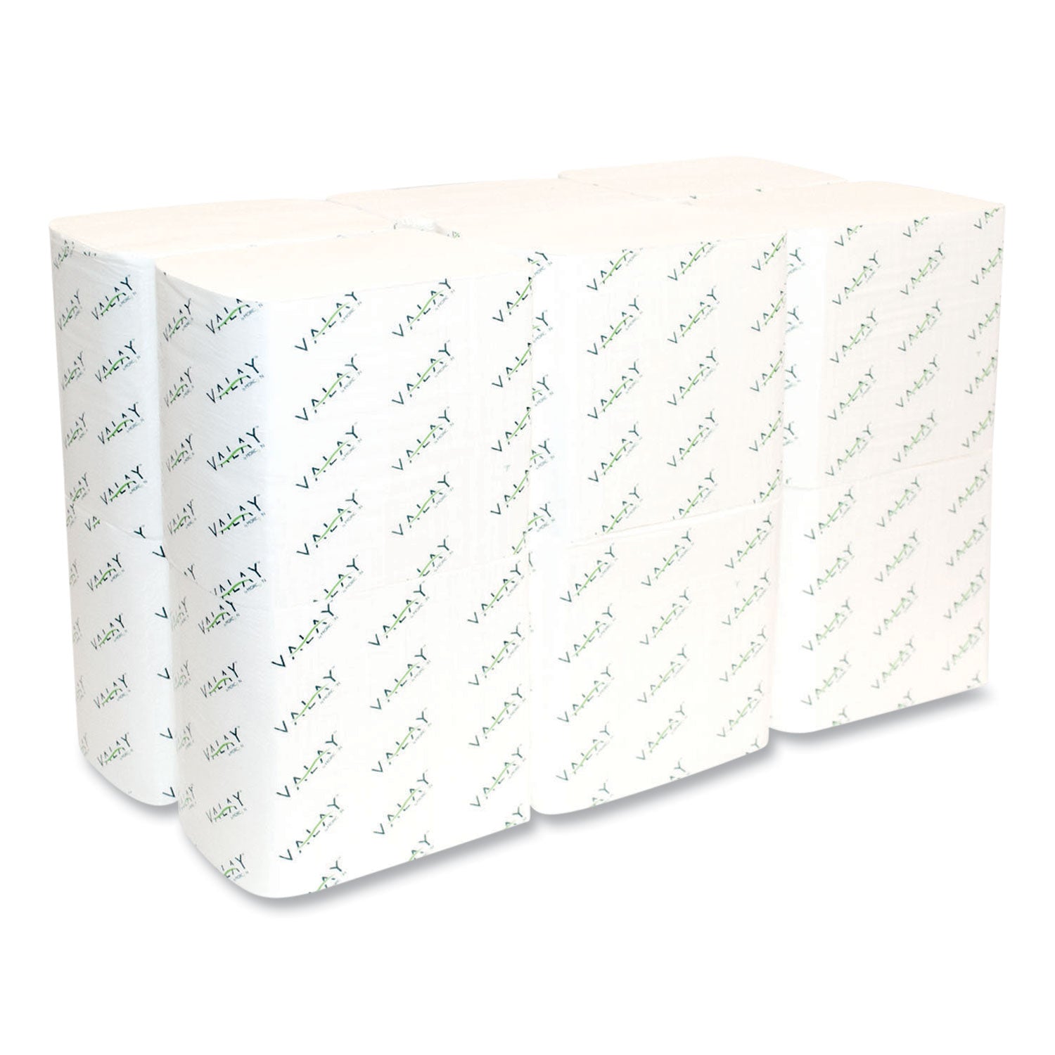 Valay Interfolded Napkins, 2-Ply, 6.5 X 8.25, White, 500/pack, 12 Packs/carton