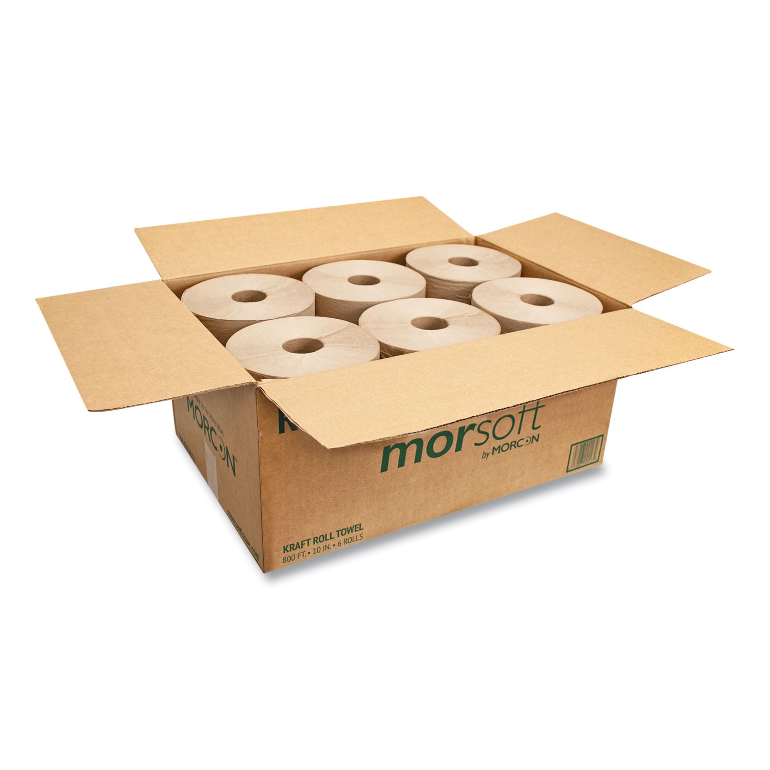 10 Inch Roll Towels, 1-Ply, 10" X 800 Ft, Kraft, 6 Rolls/carton