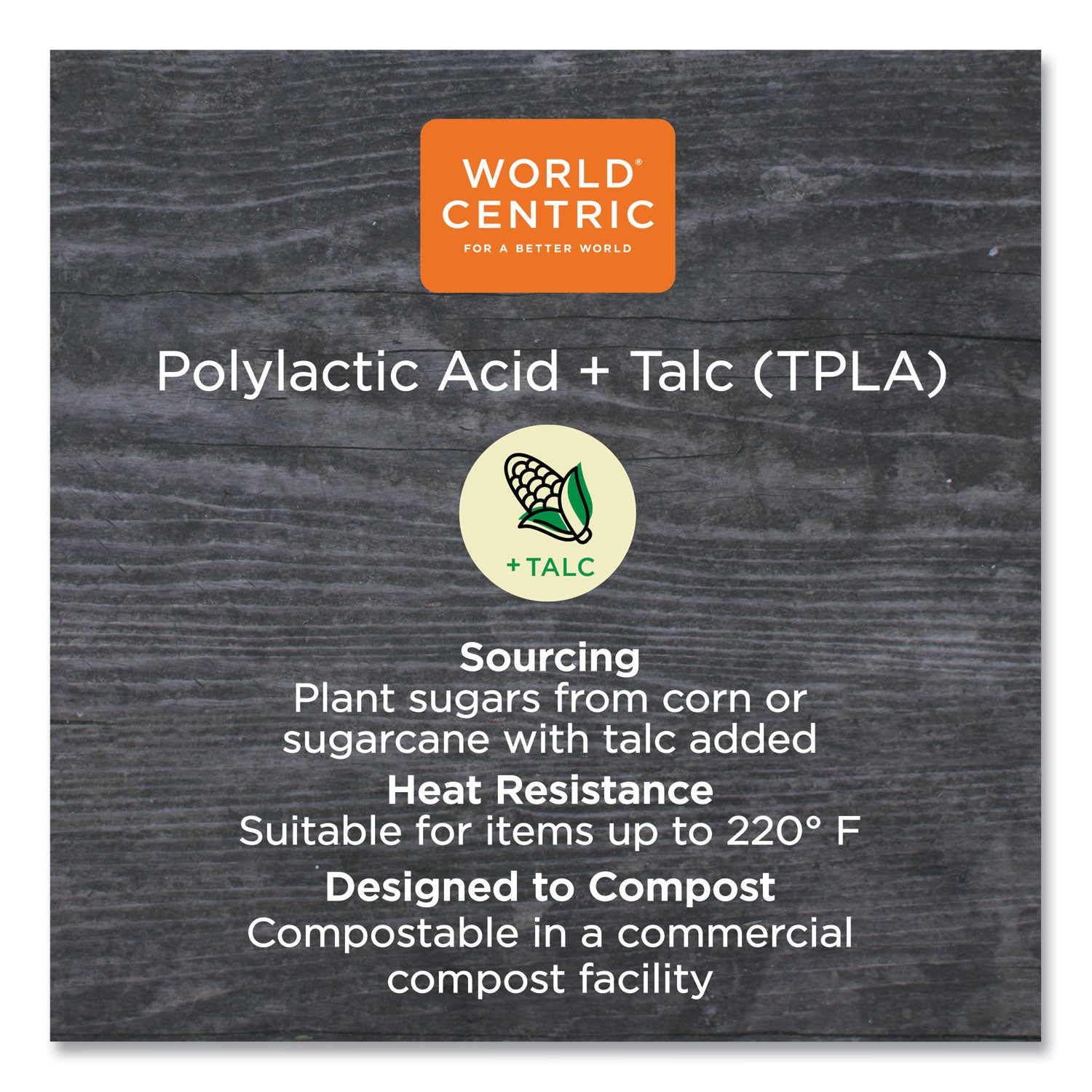 TPLA Compostable Cutlery, Spoon, Plastic, White, 1,000/Carton