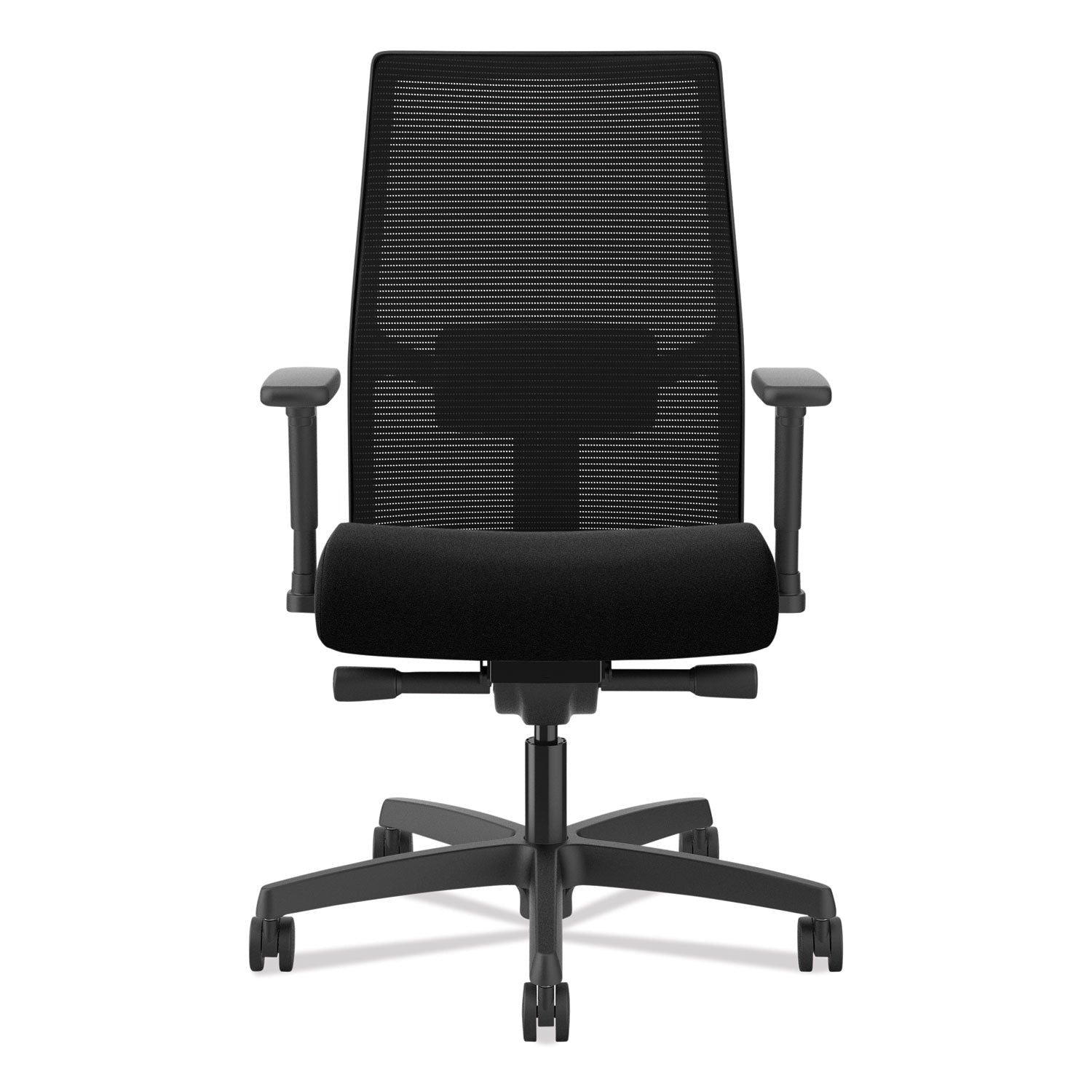 Mid Back - Black - Armrest - 1 Each