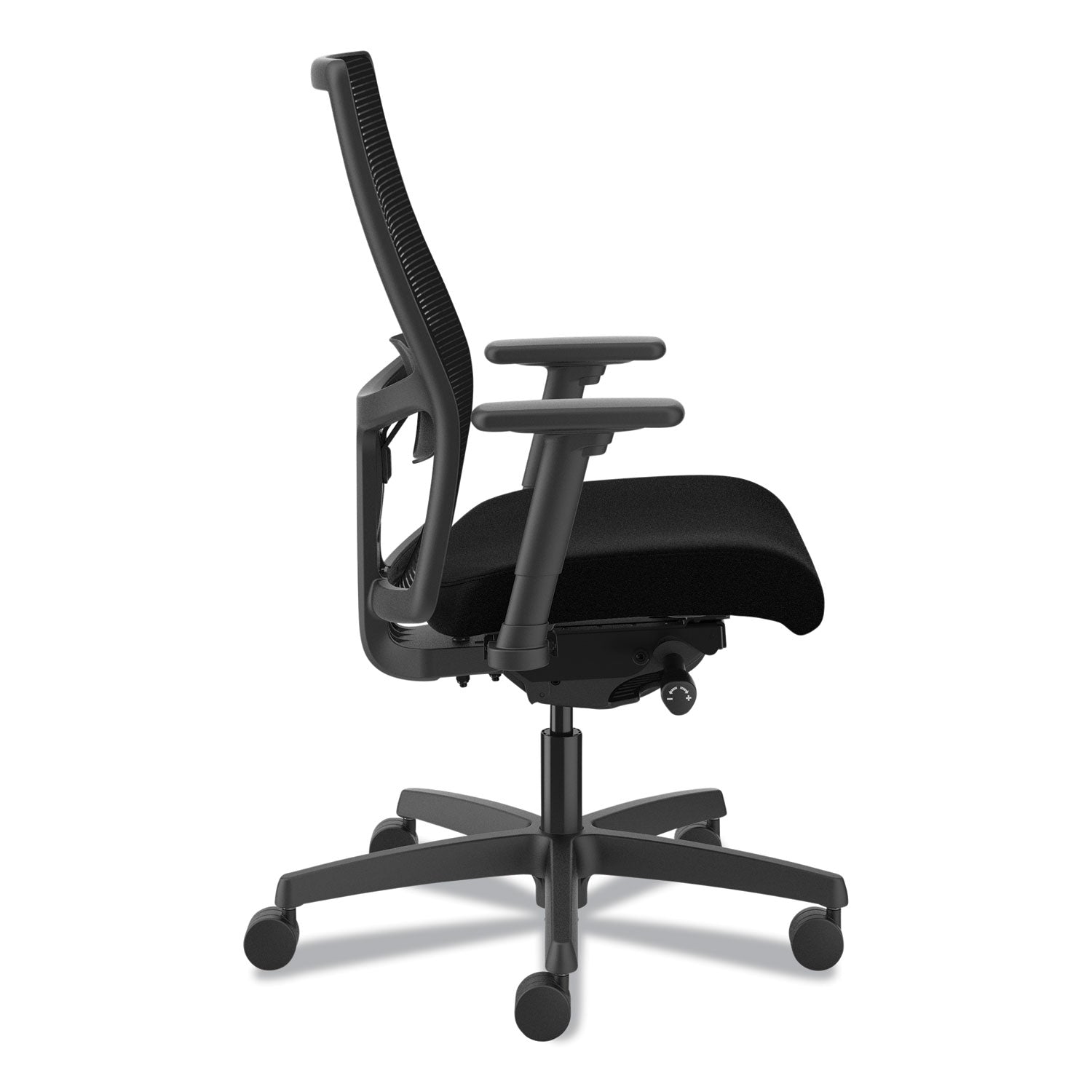 Mid Back - Black - Armrest - 1 Each
