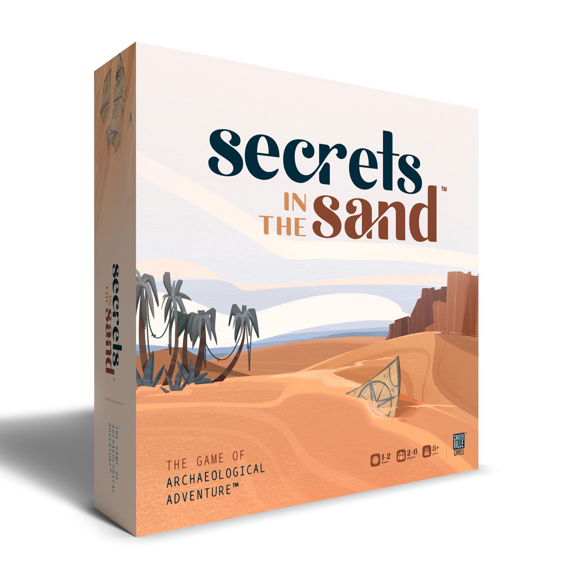 Canterville Games Secrets in The Sand | The Board Game of Archaeological Adventure | 2-6 Players | Ages 8+