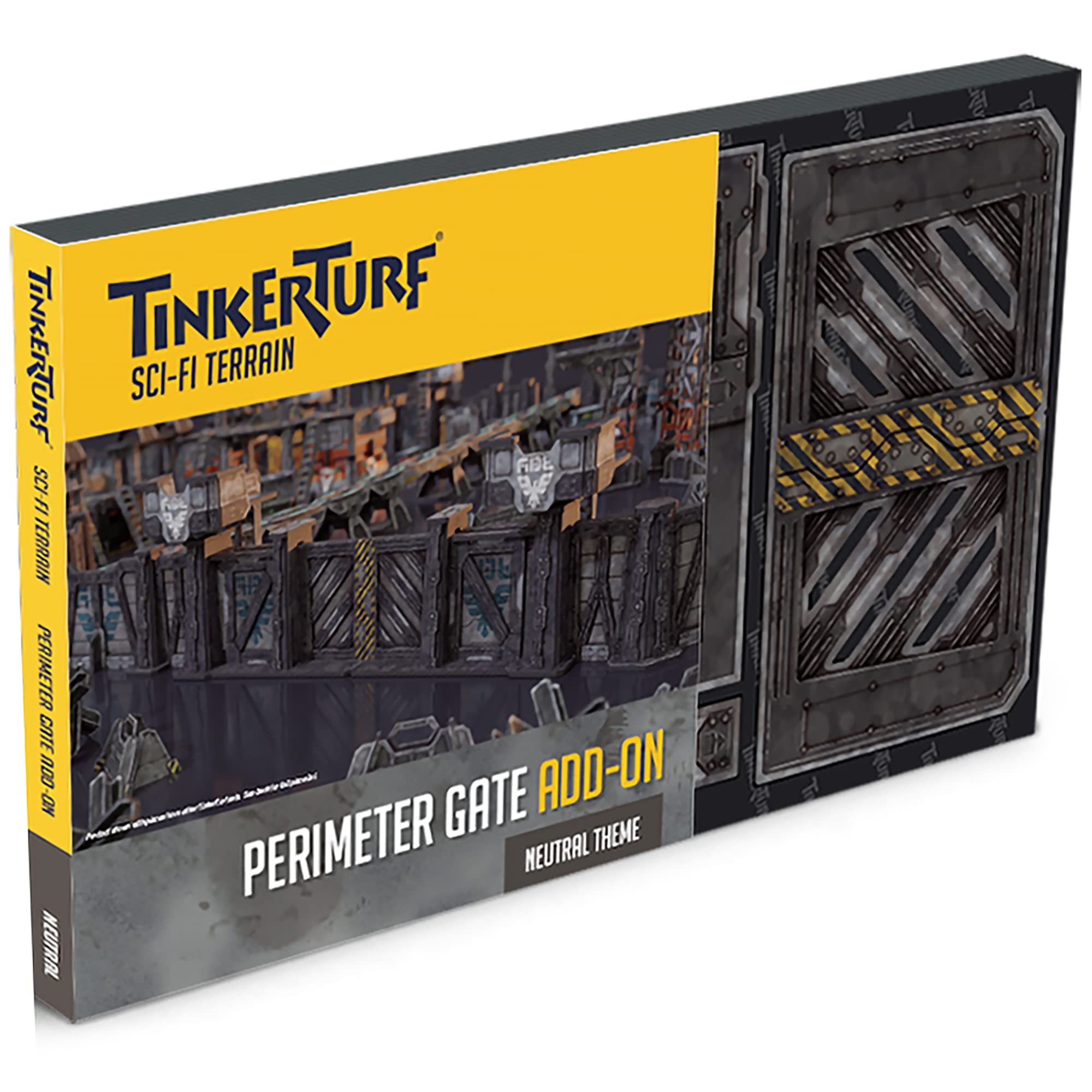 TinkerTurf Sci-Fi Terrain: Perimeter Gate, Neutral Theme, Sturdy, Affordable, Great-Looking Full-Color Terrain, Quick and Easy to Assemble, Virtually Limitless Setups