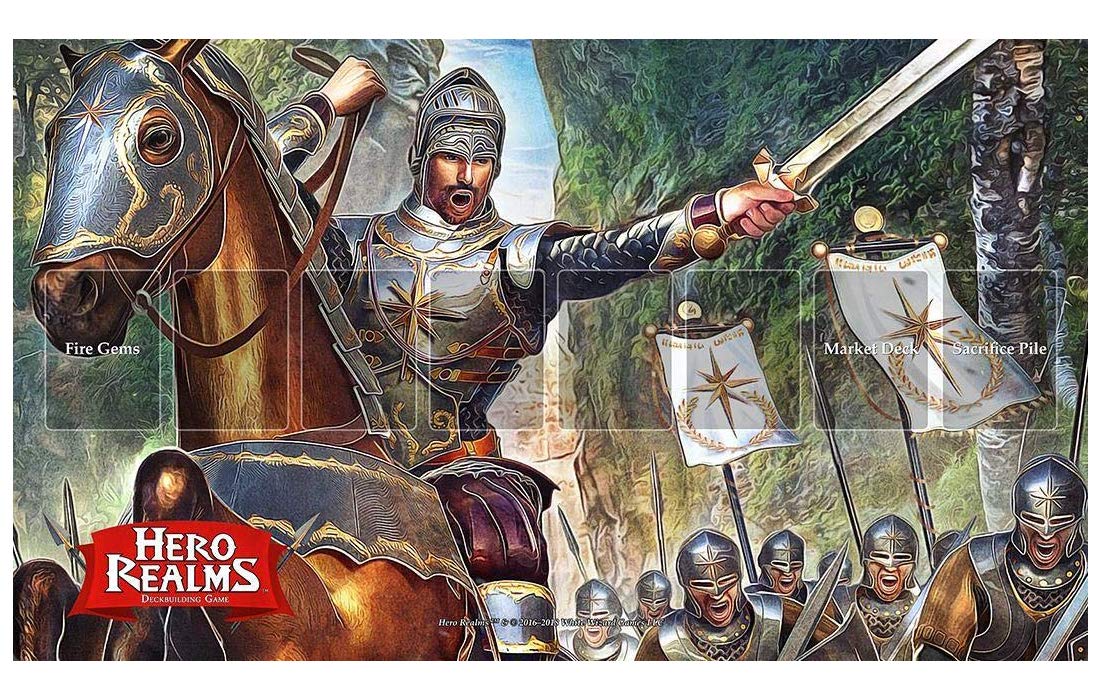 White Wizard Games Hero Realms Playmat: Command – Neoprene Play Mat - Smooth & Tough – 24 inches x 14 inches - Designed for use with Hero Realms, Multi-Colored (WWG509)