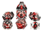FanRoll Officially Licensed Dungeons & Dragons Red Liquid Core Dice Set