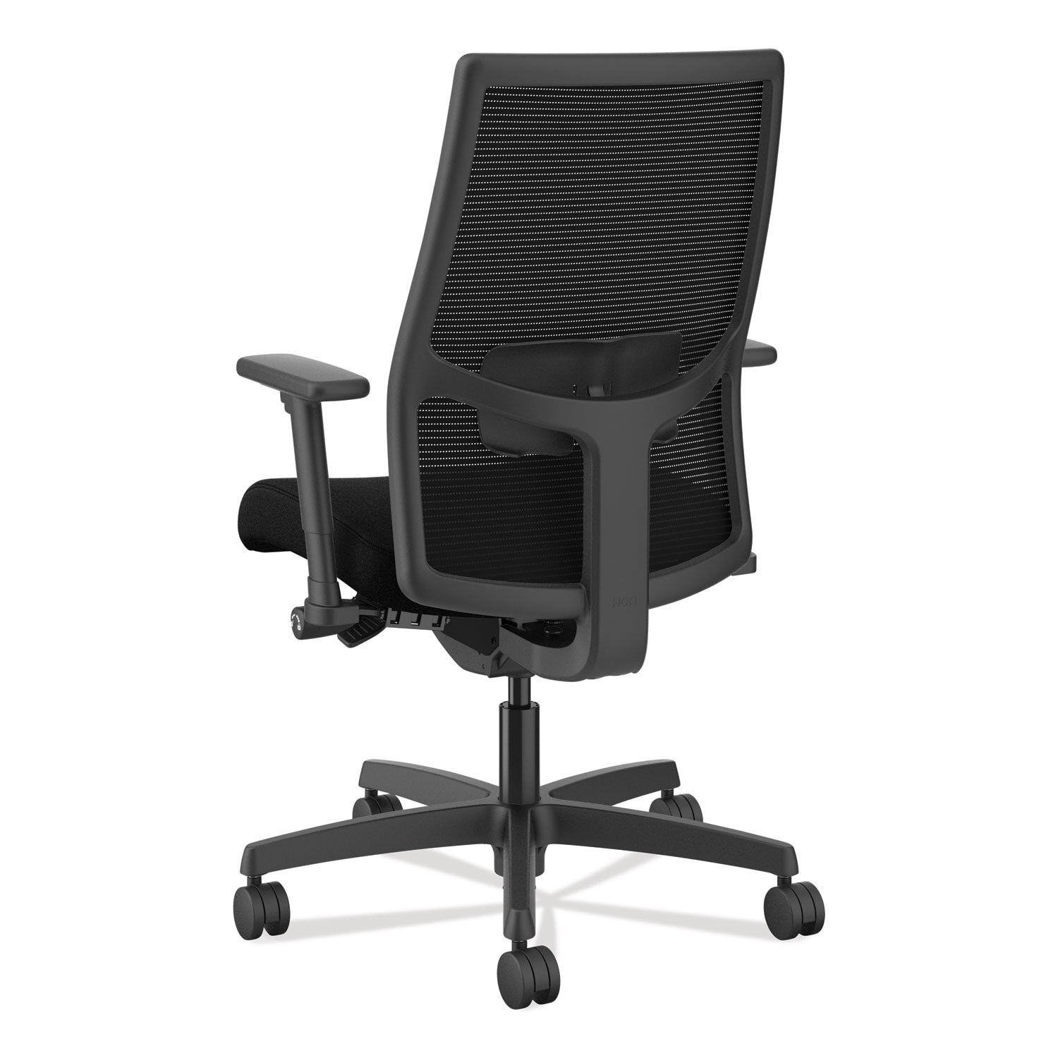 Mid Back - Black - Armrest - 1 Each