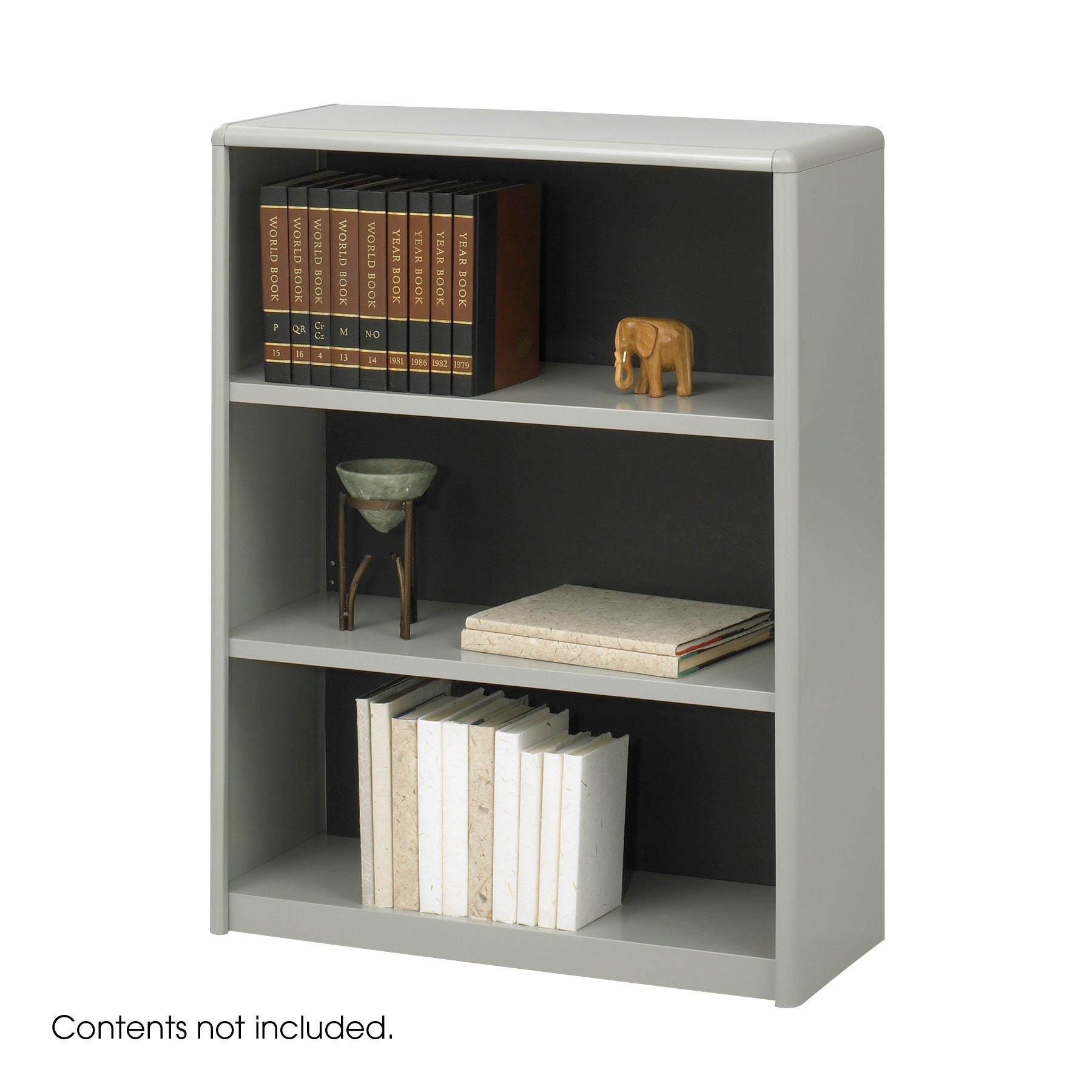 Bookcse Valuemate 3 Shelf Gry