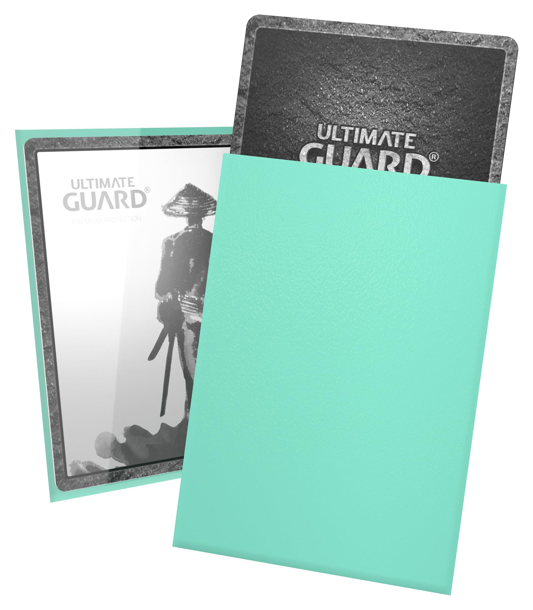 Ultimate Guard Katana Card Sleeves: 60 Japanese Size TCG Sleeves, 62 x 89mm, Turquoise Back, Tournament Sleeves, No PVC & Acid-Free, High Clarity