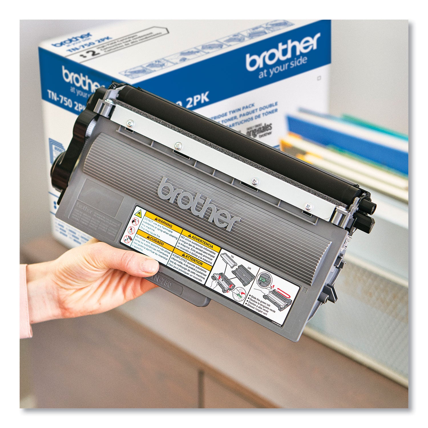 Brother TN750 Original High Yield Laser Toner Cartridge - Black - 1 Each