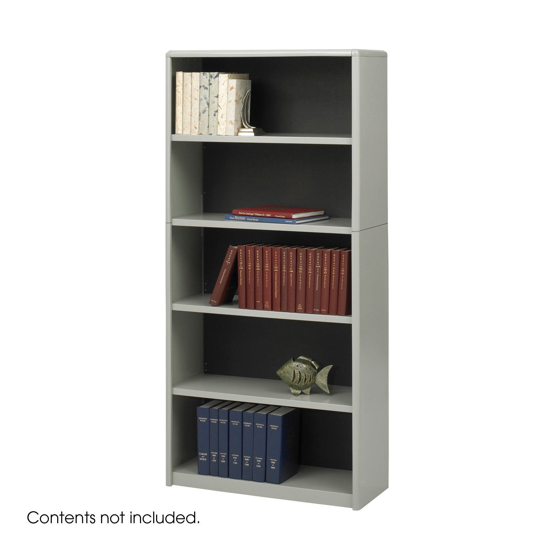 Bookcse Valuemate 5 Shelf Gry