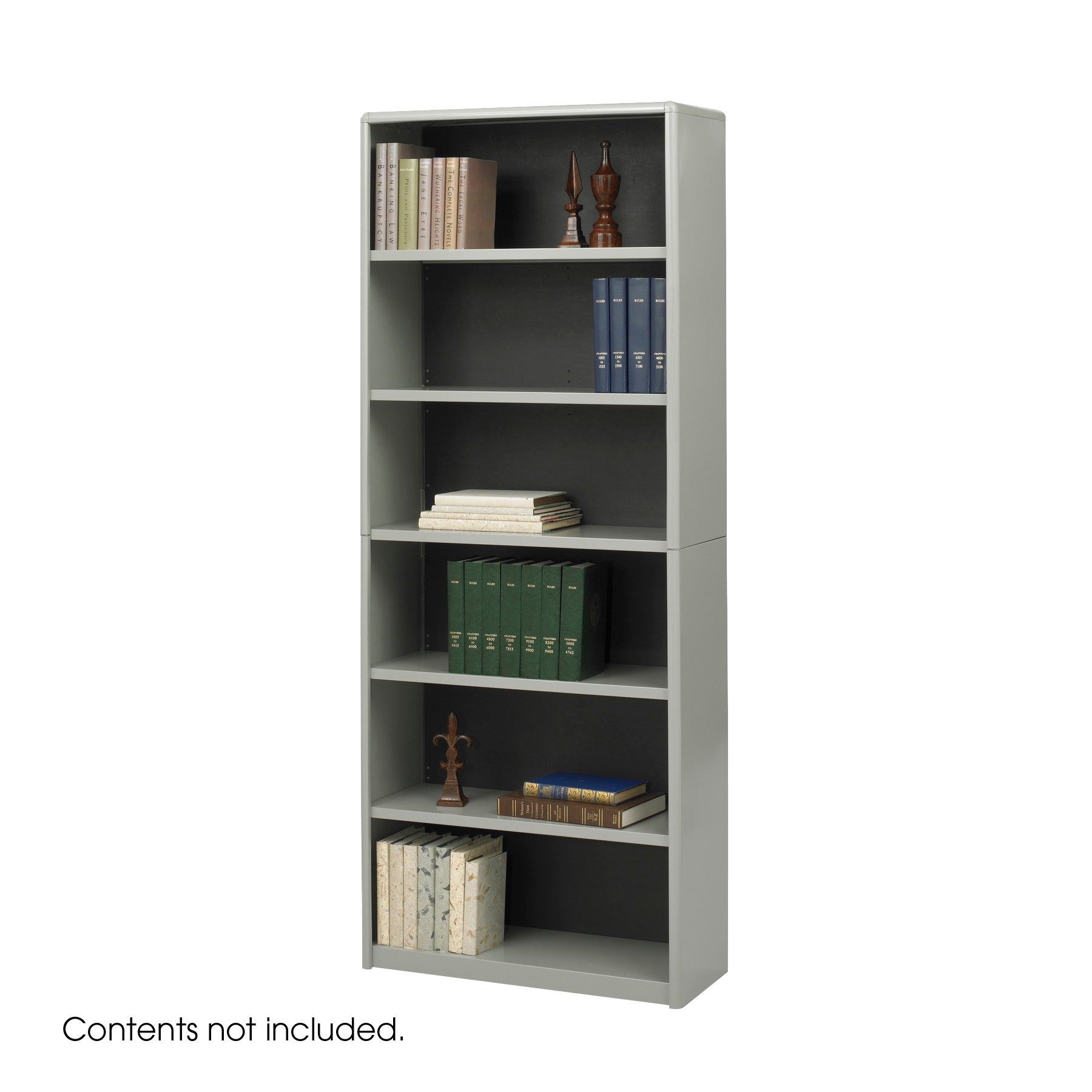 Bookcse Valuemate 6 Shelf Gry