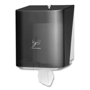 Center Pull Dispenser - 12.5" Height x 10" Width x 10.6" Depth - Translucent Smoke, Black - 1 Carton