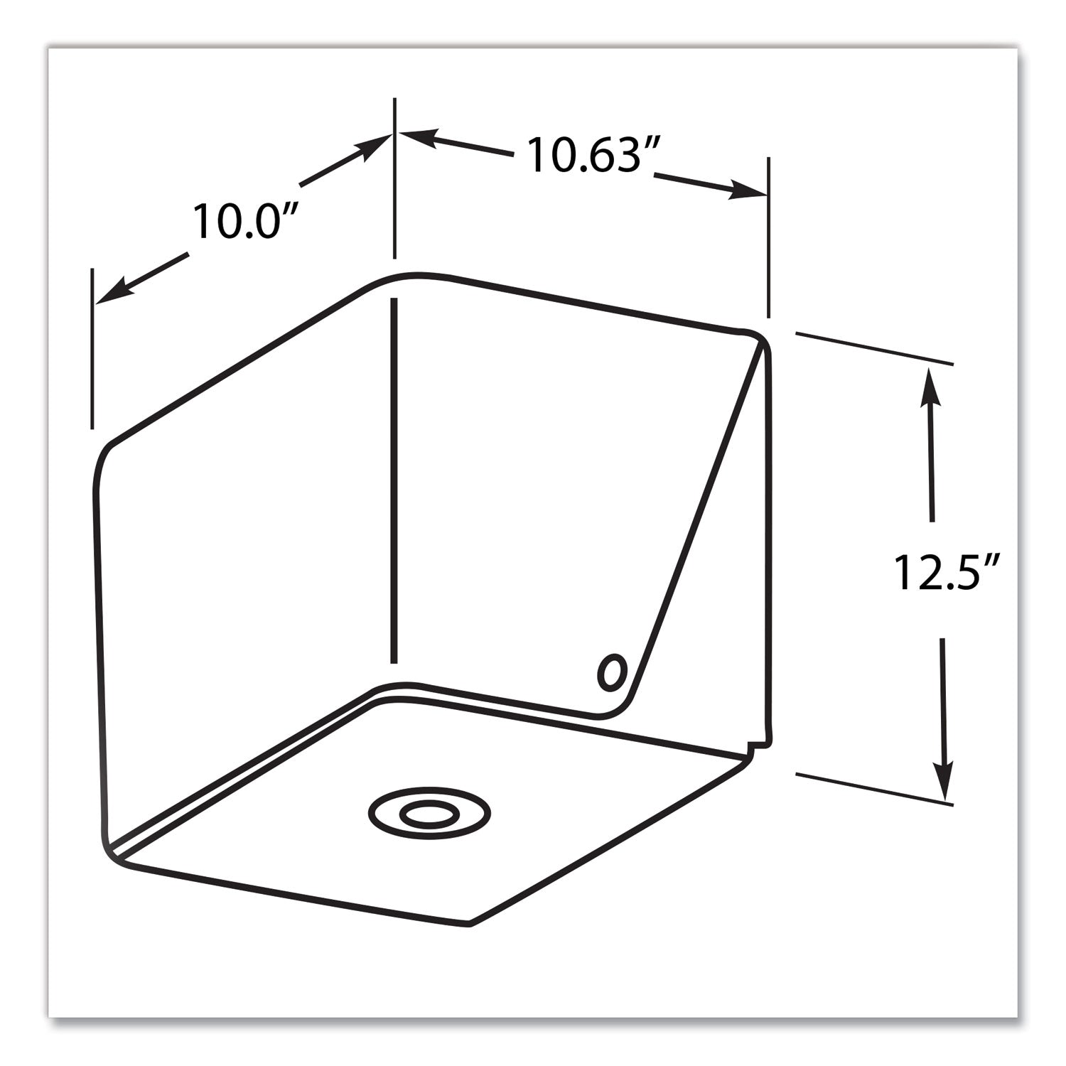Center Pull Dispenser - 12.5" Height x 10" Width x 10.6" Depth - Translucent Smoke, Black - 1 Carton