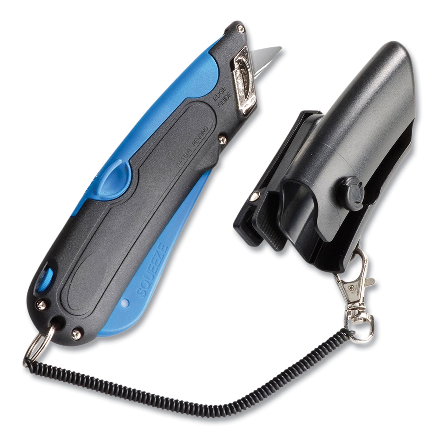 3 Blade - Retractable, Lanyard - Black, Blue - 1 Each