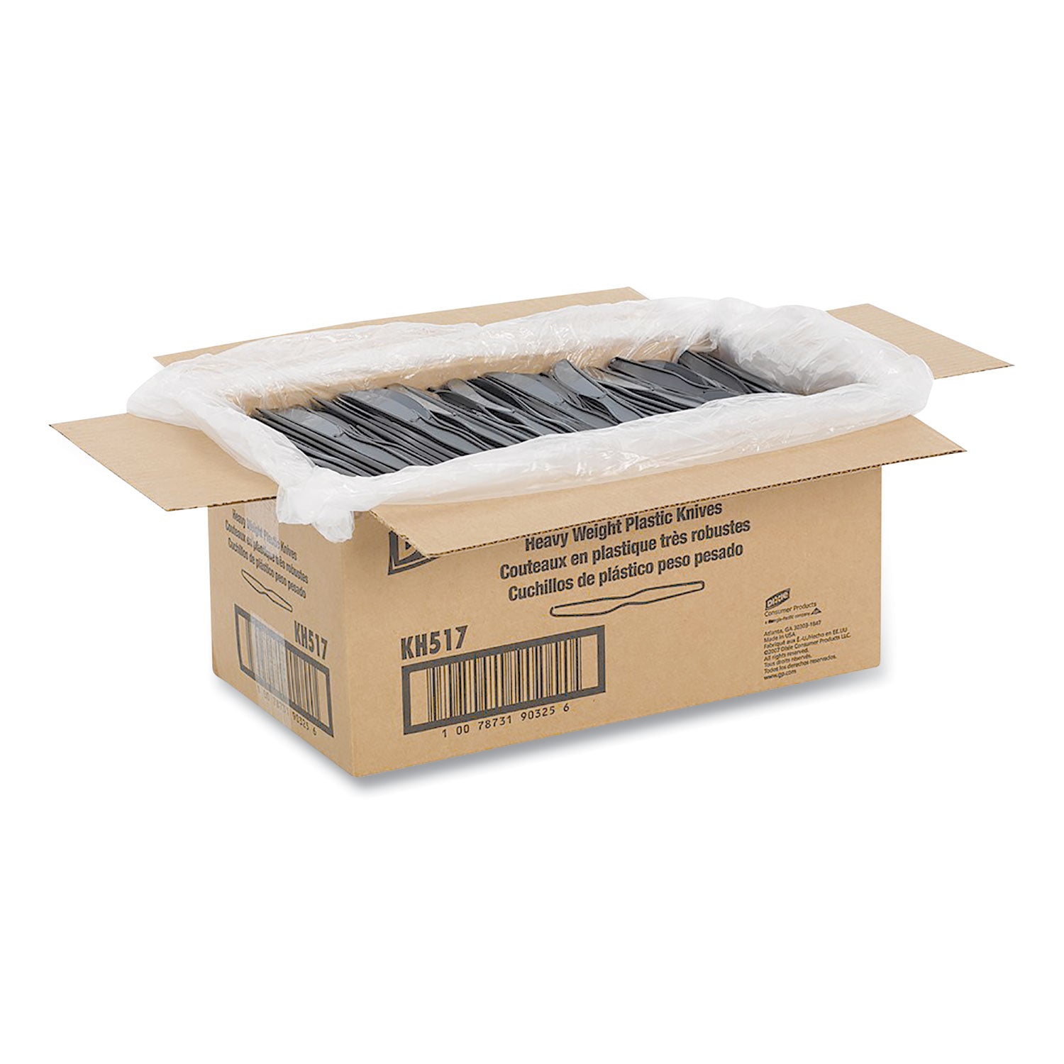 Dixie Heavyweight Disposable Knives by GP Pro - Black - 1 Carton
