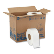 Pacific Blue Basic Jumbo Jr. High-Capacity Toilet Paper - 2 Ply - 3.50" Width x 1000 ft Length - White - Fiber - 8 / Carton