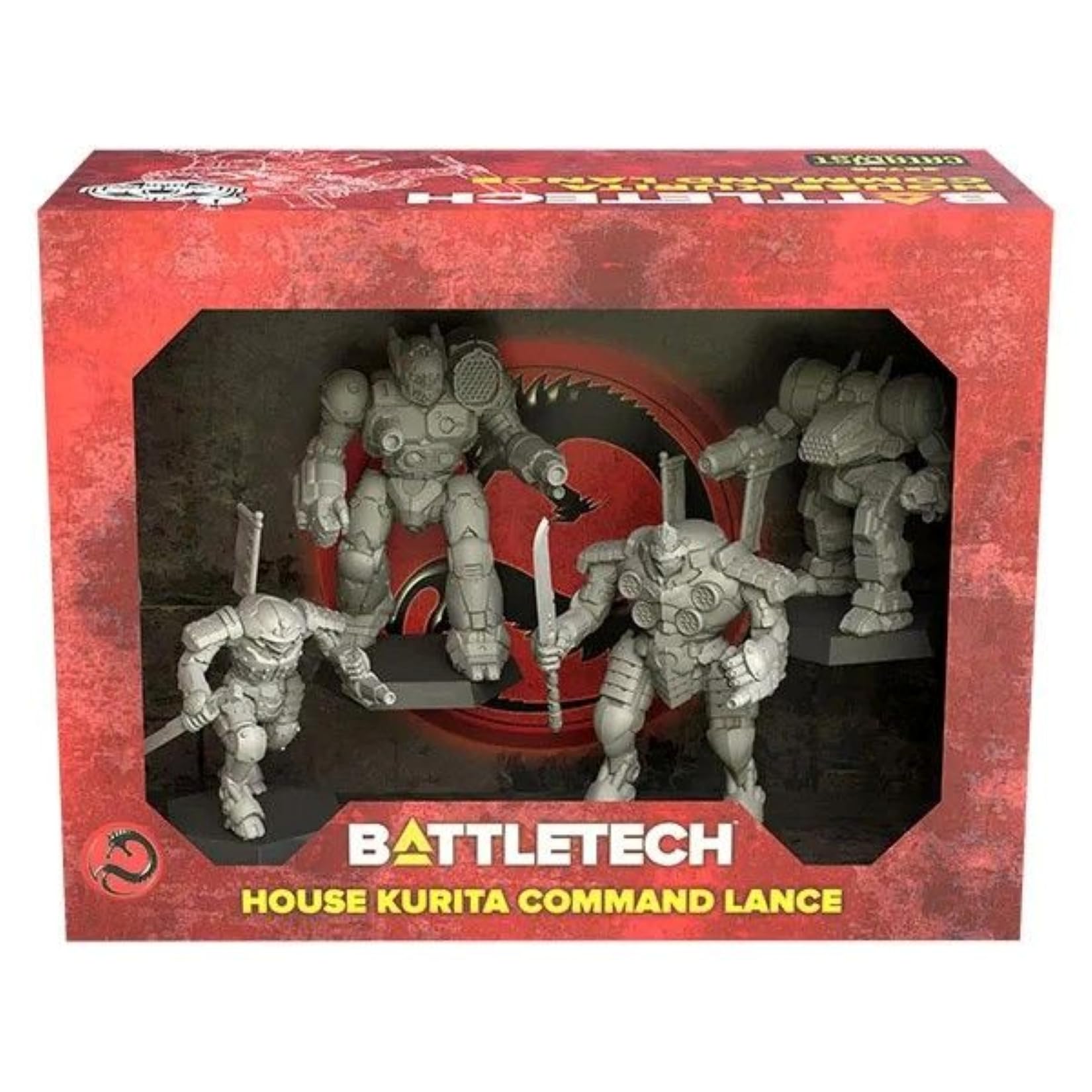 BattleTech ForcePack: House Kurita Command Lance – Mech Miniatures Expansion by Catalyst Game Labs | Ages 14+ | 1+ Players | Four Premium-Quality Plastic Miniatures