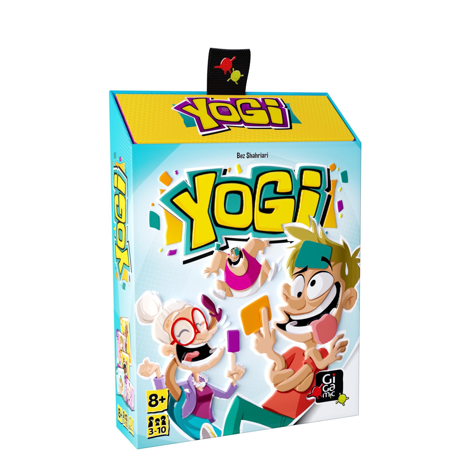GIGAMIC Yogi | A Silly Card Game with Hilarious Rules for the Whole Family | Spill Proof Cards | Top Party Games for Kids, Teens, & Adults | Quick & Simple Family Fun | Ages 8+ | 3-10 Players | 20 Min