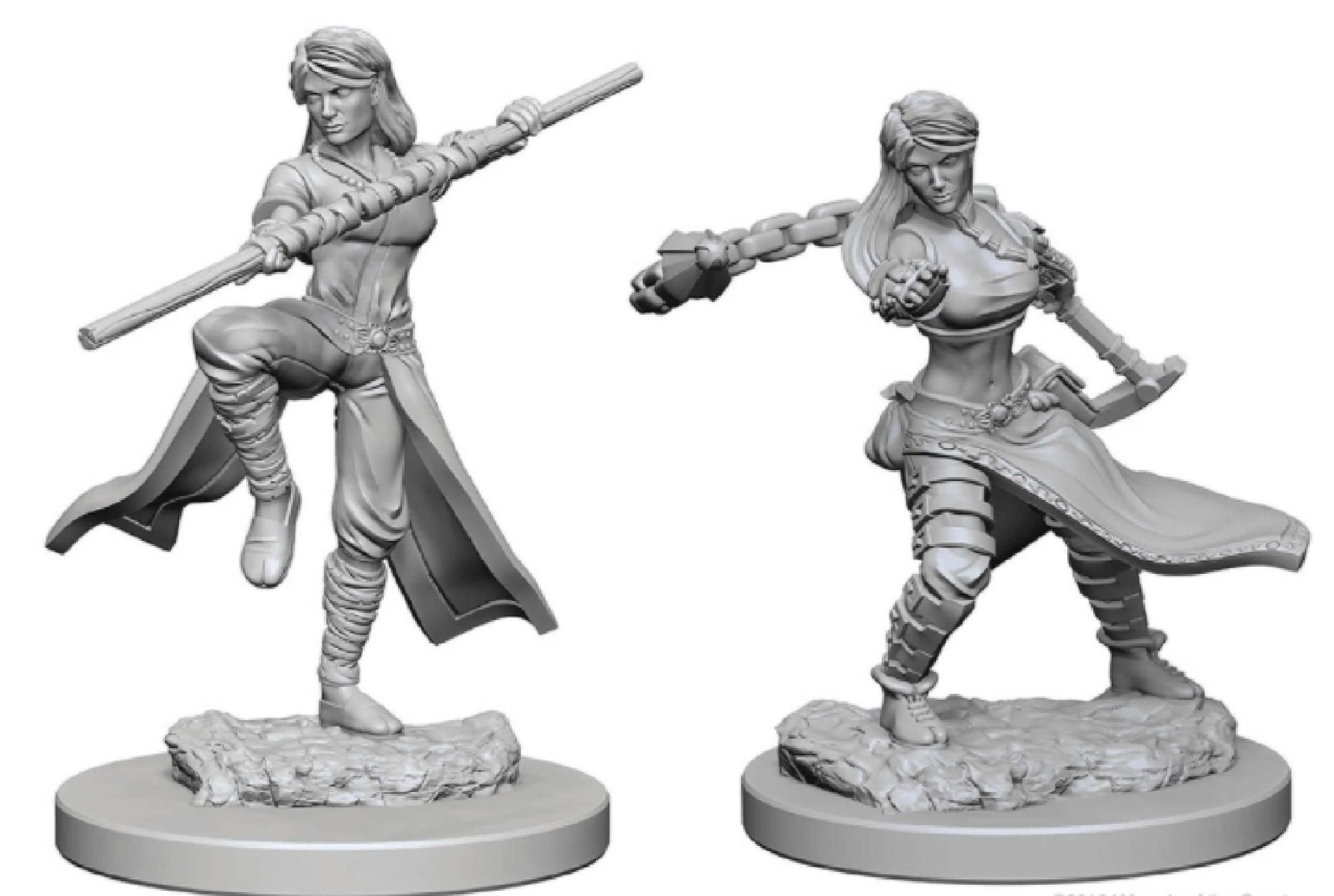 NECA D&D Nolzurs Marvelous Unpainted Miniatures: Wave 2 Pcs : Human Female Monk