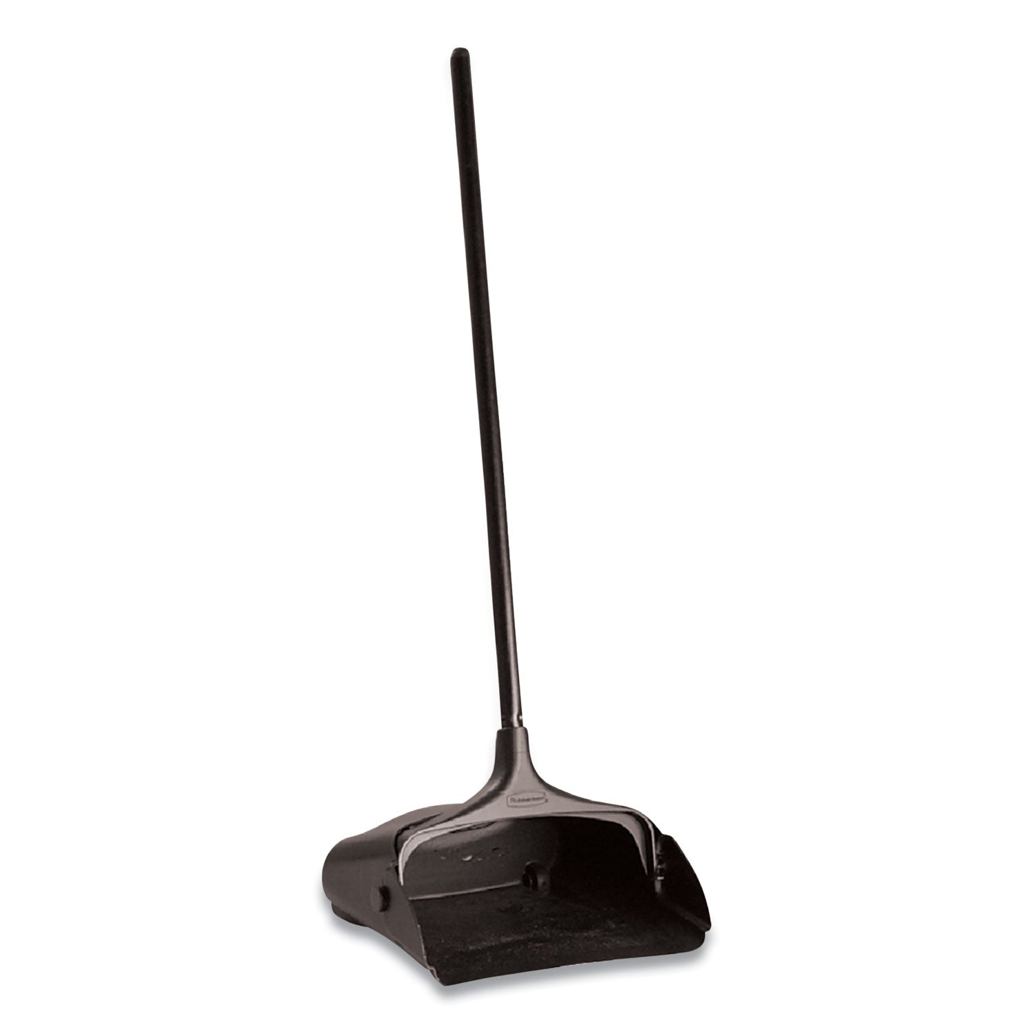 Rubbermaid Commercial LobbyPro Upright Dust Pan - 12.50" Wide - 31" Metal Handle - Plastic - Black - 1 Each