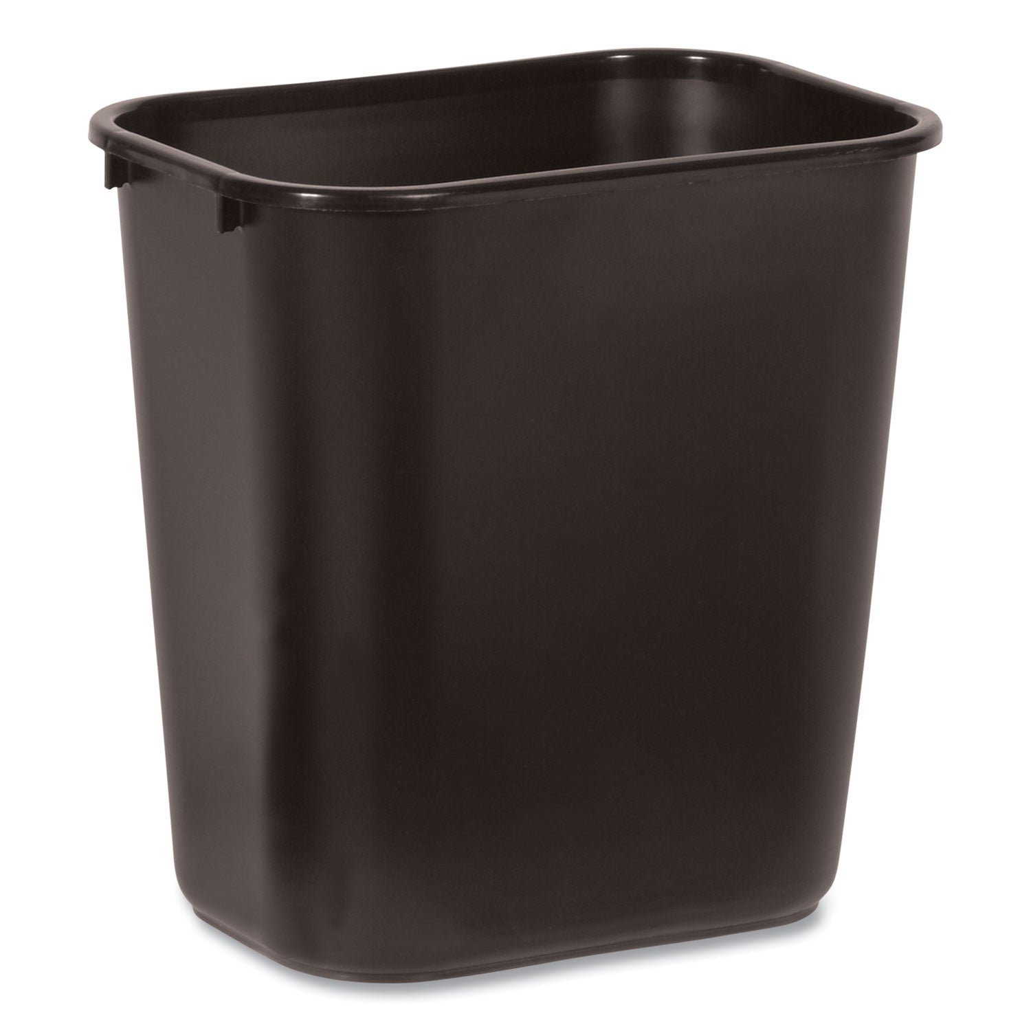 Rubbermaid Commercial 28 QT Medium Deskside Wastebasket - 7 gal Capacity - Rectangular - Durable, Dent Resistant, Rust Resistant, Easy to Clean - 15" Height x 10.5" Width x 14.5" Depth - Plastic - Black - 1 Each