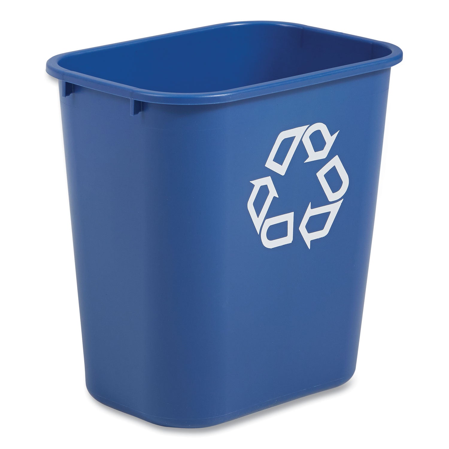 Rubbermaid Commercial Deskside Recycling Container - 7.03 gal Capacity - Rectangular - 15" Height x 14" Depth - Blue - 1 Each