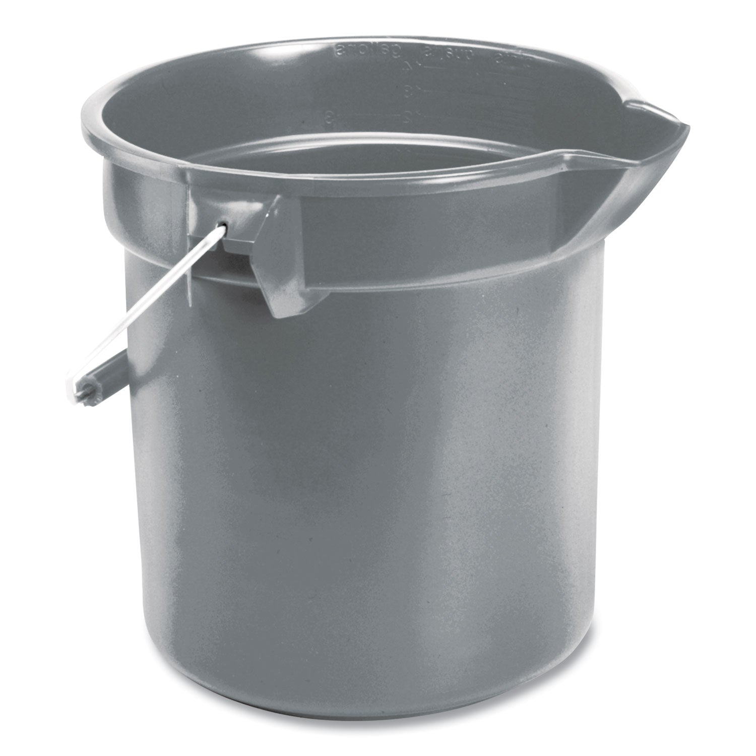 Rubbermaid Commercial Brute 10-quart Utility Bucket - 2.50 gal - Heavy Duty, Rust Resistant, Bend Resistant - 10.2" - Plastic, Steel, High-density Polyethylene (HDPE) - Gray, Nickel, Chrome - 1 Each