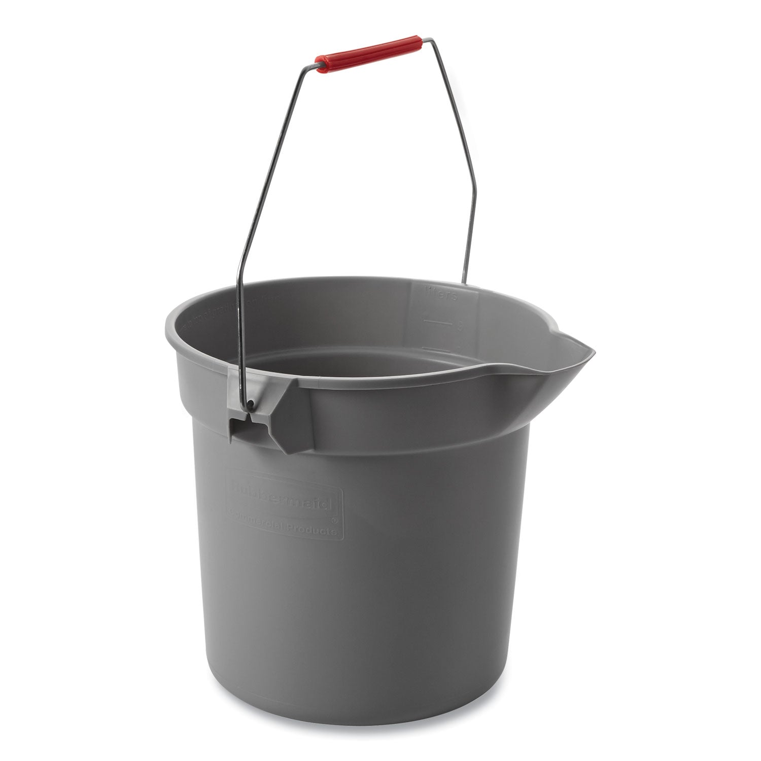 Rubbermaid Commercial Brute 10-quart Utility Bucket - 2.50 gal - Heavy Duty, Rust Resistant, Bend Resistant - 10.2" - Plastic, Steel, High-density Polyethylene (HDPE) - Gray, Nickel, Chrome - 1 Each