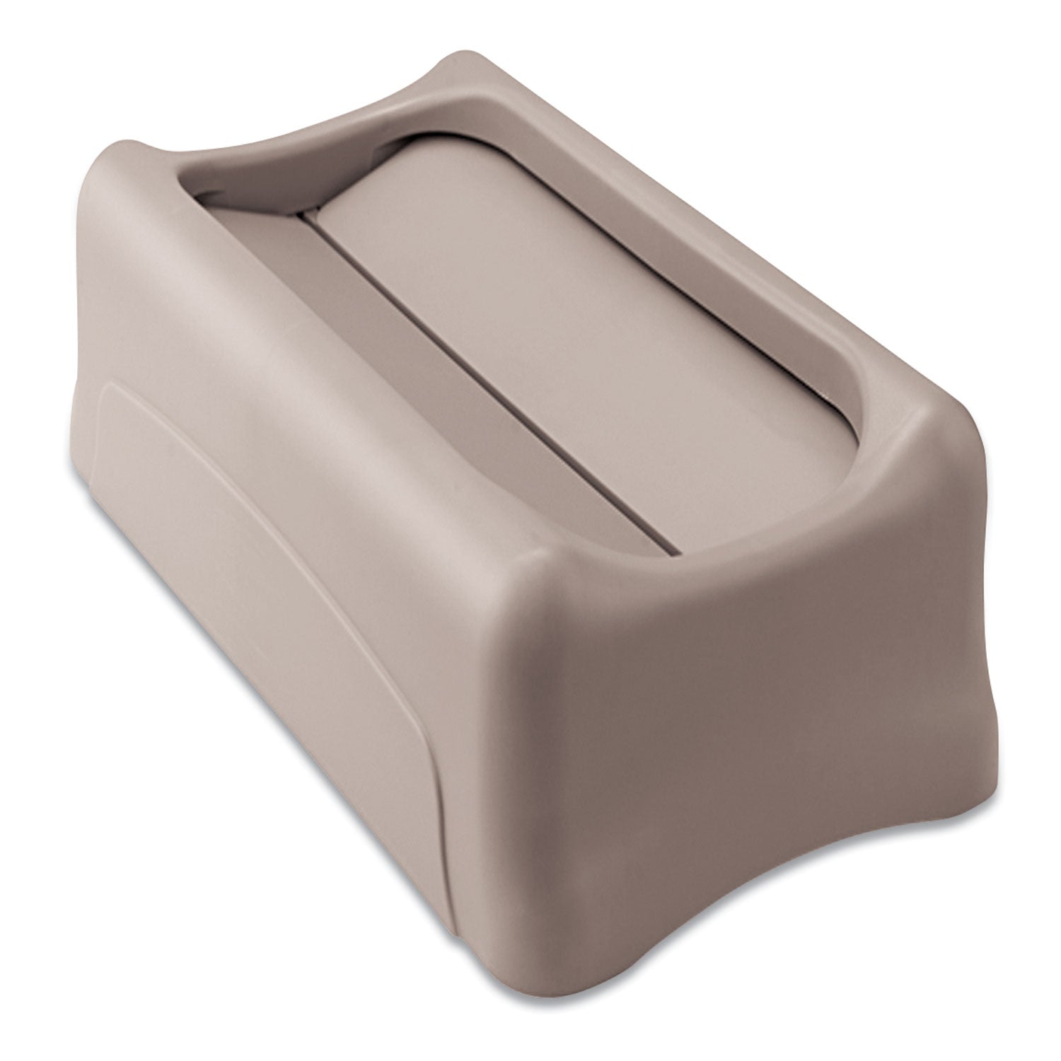 Rubbermaid Commercial Slim Jim Container Swing Lid - Rectangular - Plastic - Gray - 1 Each