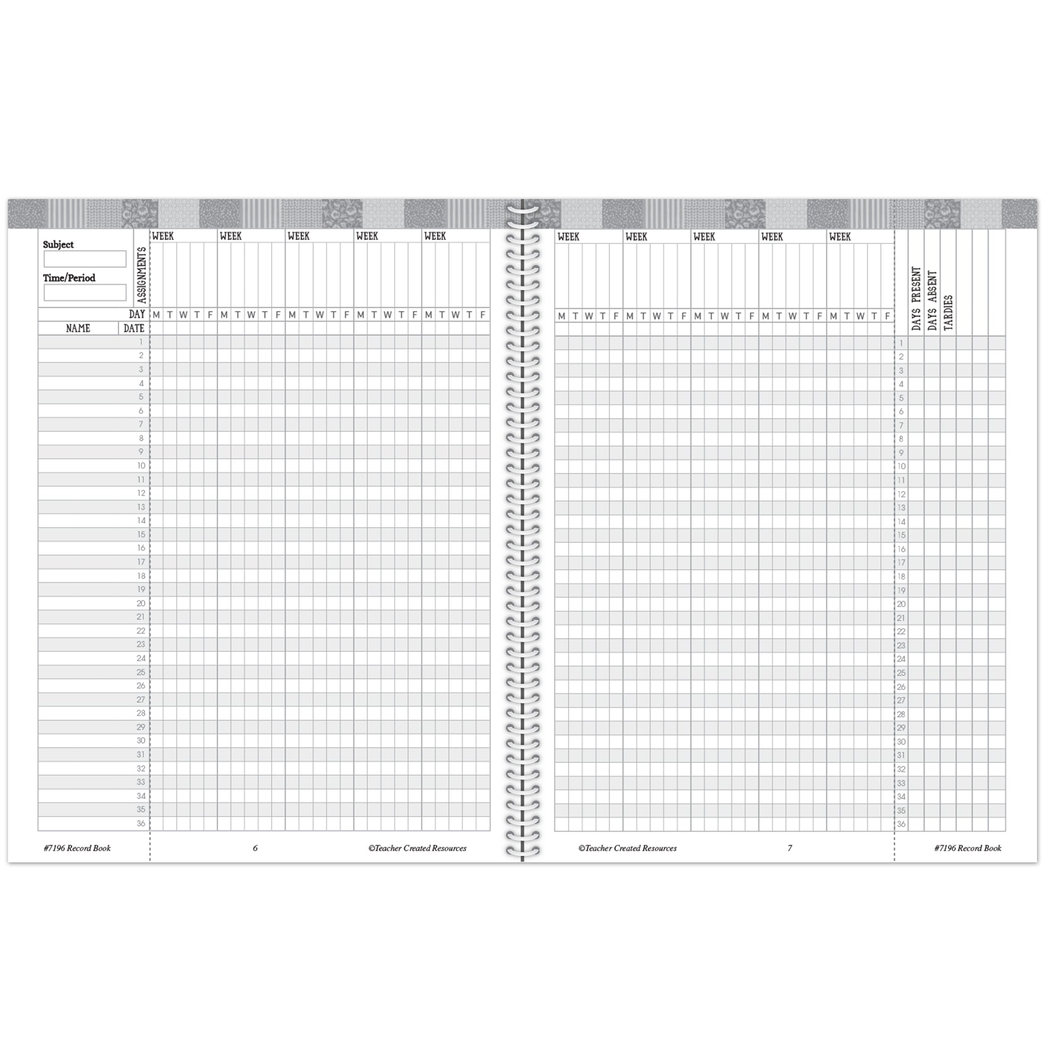 Classroom Cottage Record Book