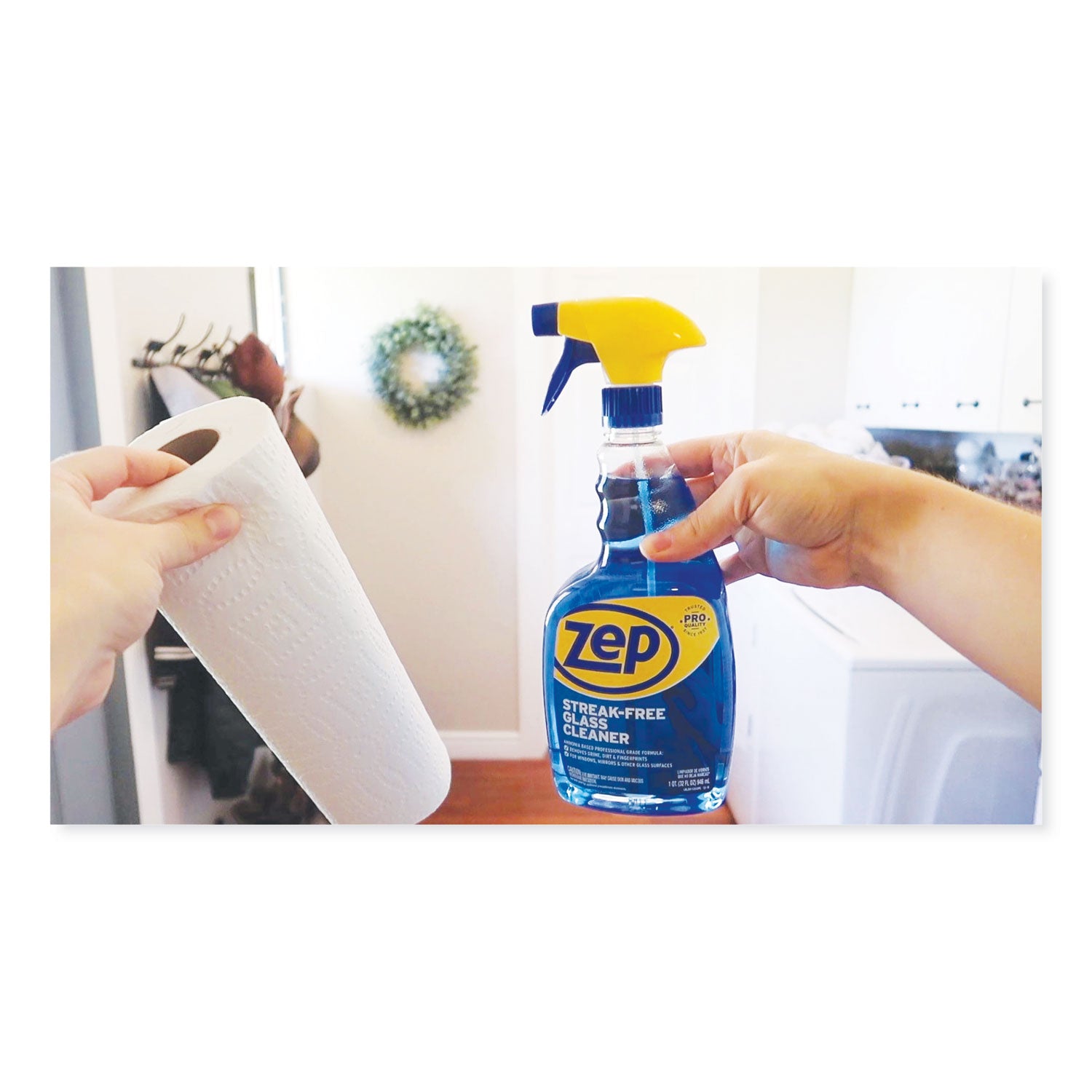 Streak-Free Glass Cleaner, Pleasant Scent, 32 Oz Spray Bottle