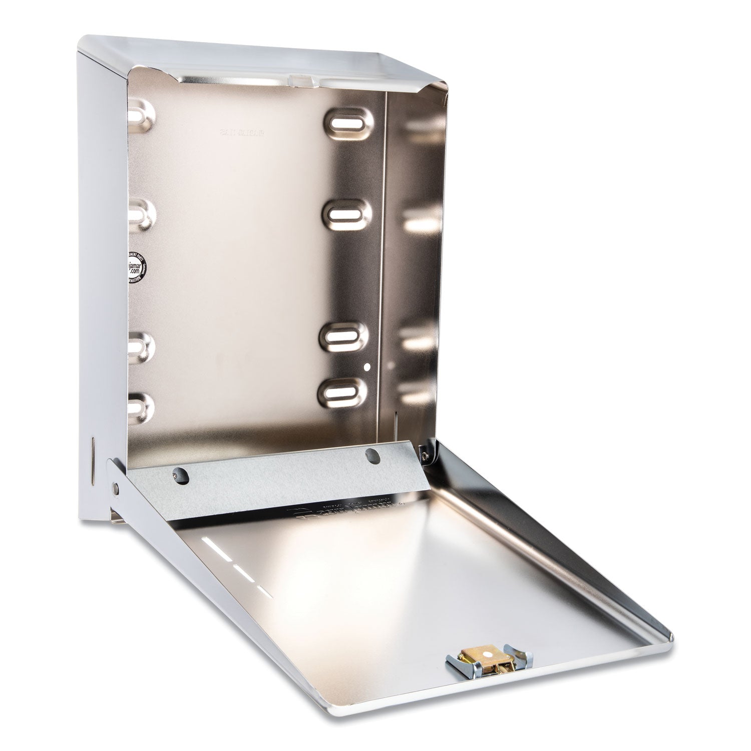 C Fold, Multifold Dispenser - 500 x Towel Multifold, 300 x Towel C Fold - 14.8" Height x 11.4" Width x 4" Depth - Stainless Steel - Chrome - Key Lock, Touch-free - 1 Each