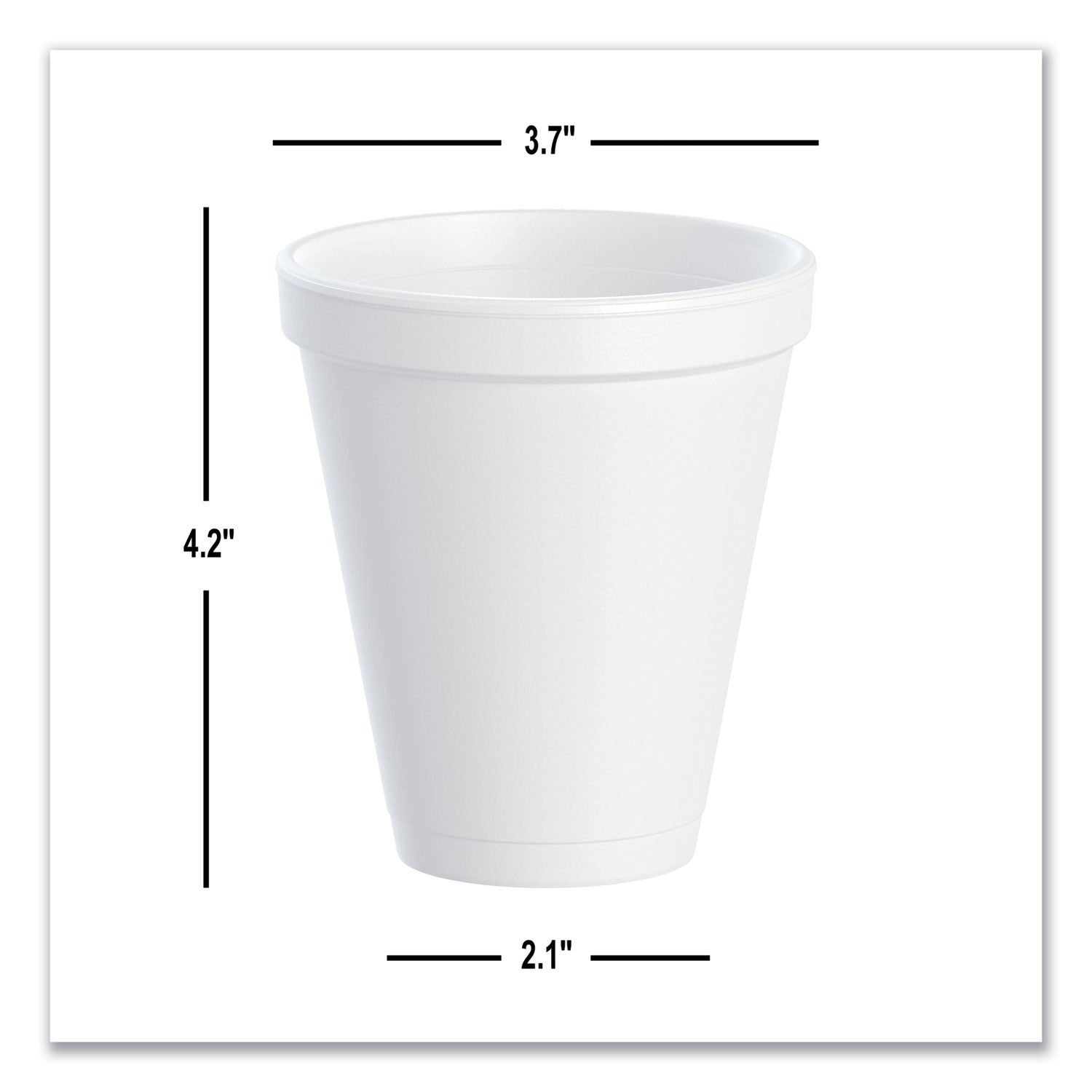 12 fl oz - Round - White - Foam - Beverage, Tea, Coffee, Soft Drink, Juice, Hot Cider, Hot Chocolate, Cappuccino, Cold Drink, Hot Drink - 40/Pack - 25 / Carton