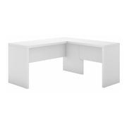 Bush Business Furniture Echo L Shaped Desk in Pure White - 60" Width x 60" Depth x 30" Height