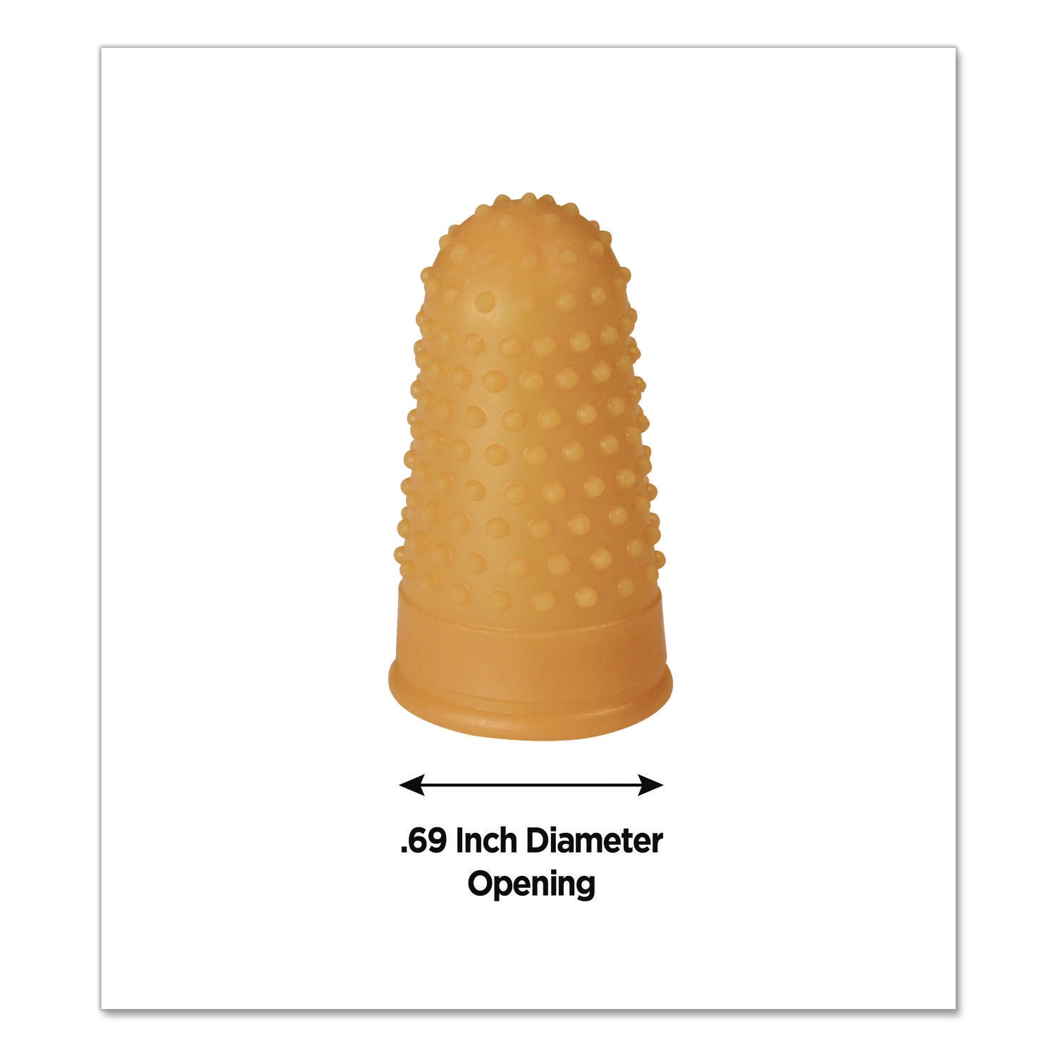 Fingertip Pads, Size 12, Large, Amber, 12/Pack