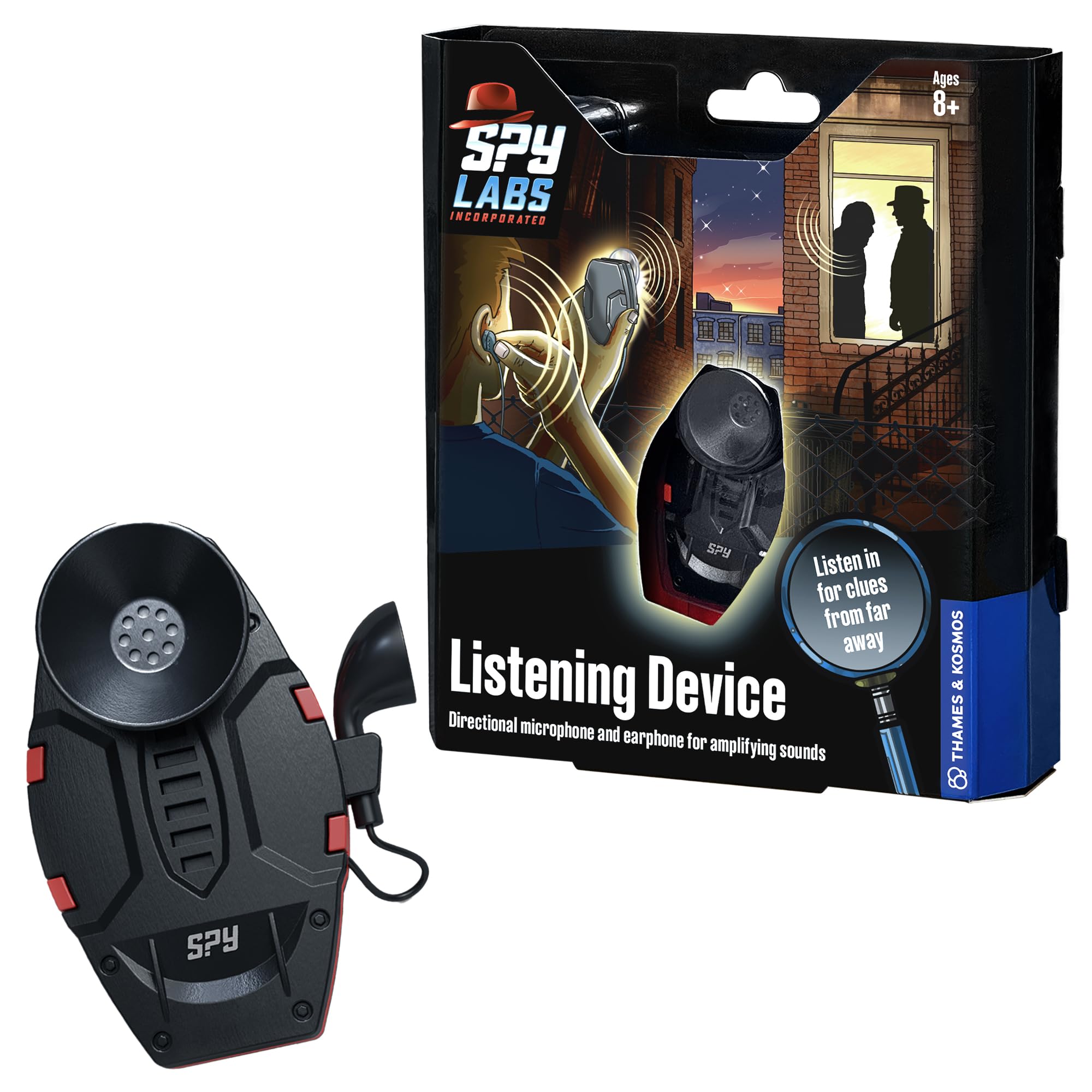 Spy Labs Inc: Listening Toy by Thames & Kosmos | Listen & Gain Top Secret Intel | Essential Tools and Tricks of The Trade from The Detective Gear Experts for Kid Investigators