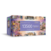 Trefl Cities Beyond The Clouds 13500 Jigsaw Puzzle Prime 78"x54" Large Jigsaw with Famous Landmarks, Collage, Thick Cardboard, BIO, ECO, Creative Fun for Adults and Children from 14 Years Old