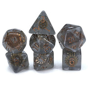 7-Set Cube Inclusion Dice: Poly Set - Steampunk (7)