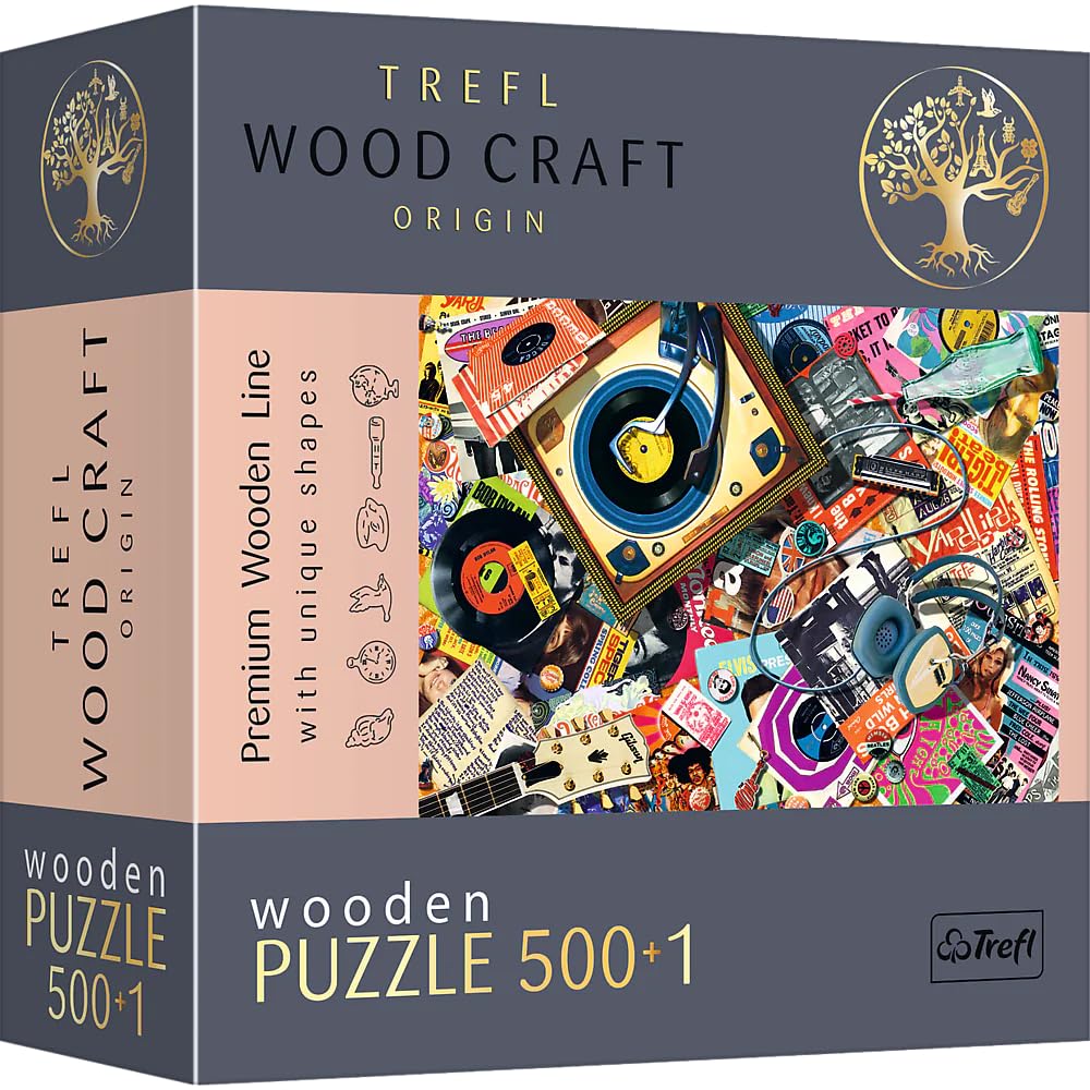 Trefl - Wood Craft, Irregular Shapes, 50 Figures, Modern Puzzle, for Adults and Children Over 12, 20180, Colorful, 501