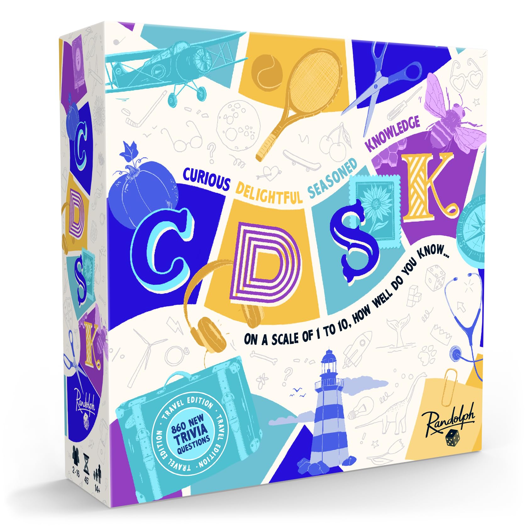 Hachette Boardgames CDSK Travel | A Travel-Friendly Version of The Millennial Trivia Game | Over 800 New Questions | Ages 14+ | 2 to 16 Players | 45 Min