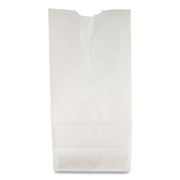 Grocery Paper Bags, #10 Size, 7" x 4.38" x 13.75", White, 500/Bundle