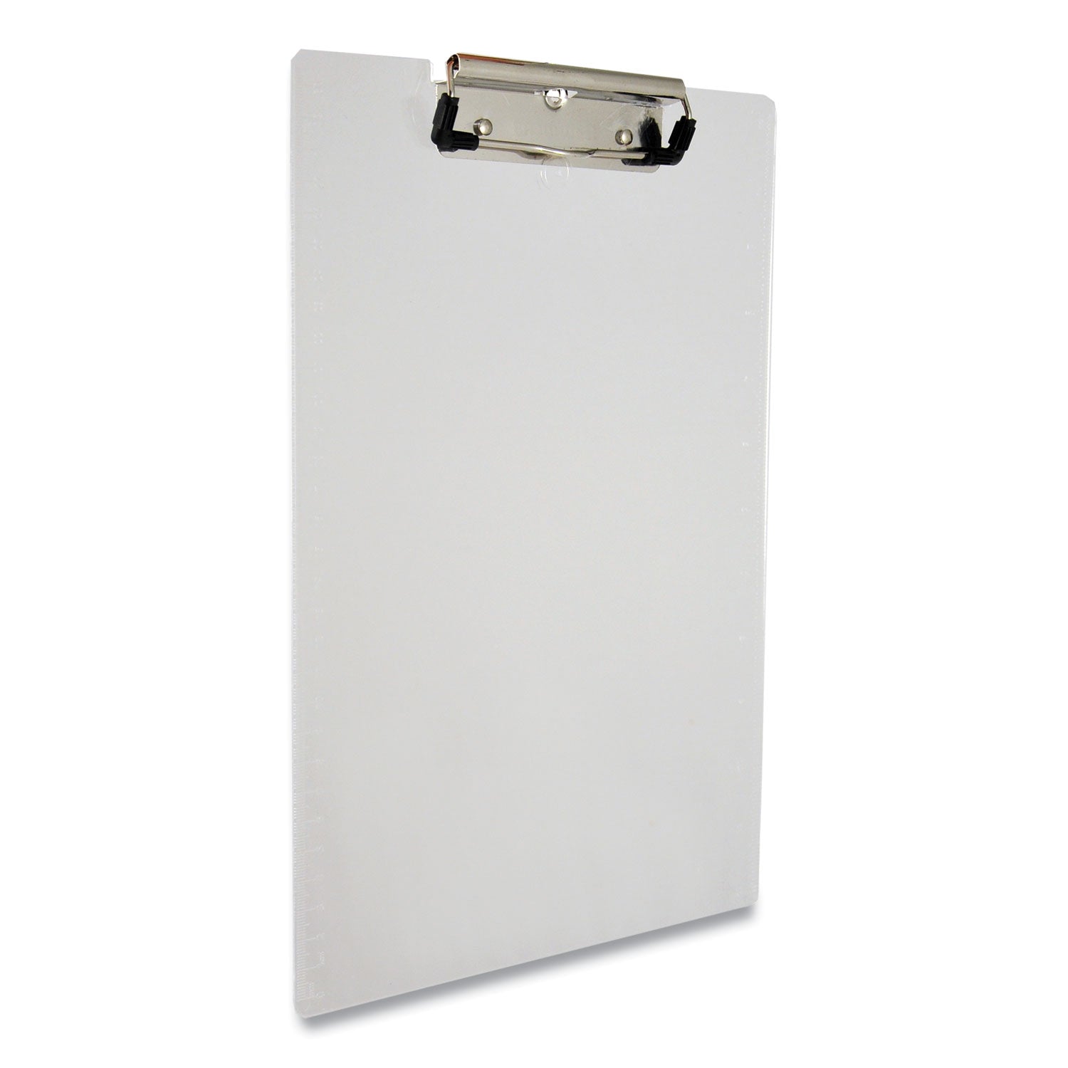 Saunders Acrylic Clipboard - 0.50" Clip Capacity - 8 1/2" x 12" Sheet Size - Acrylic - Clear - 1 Each