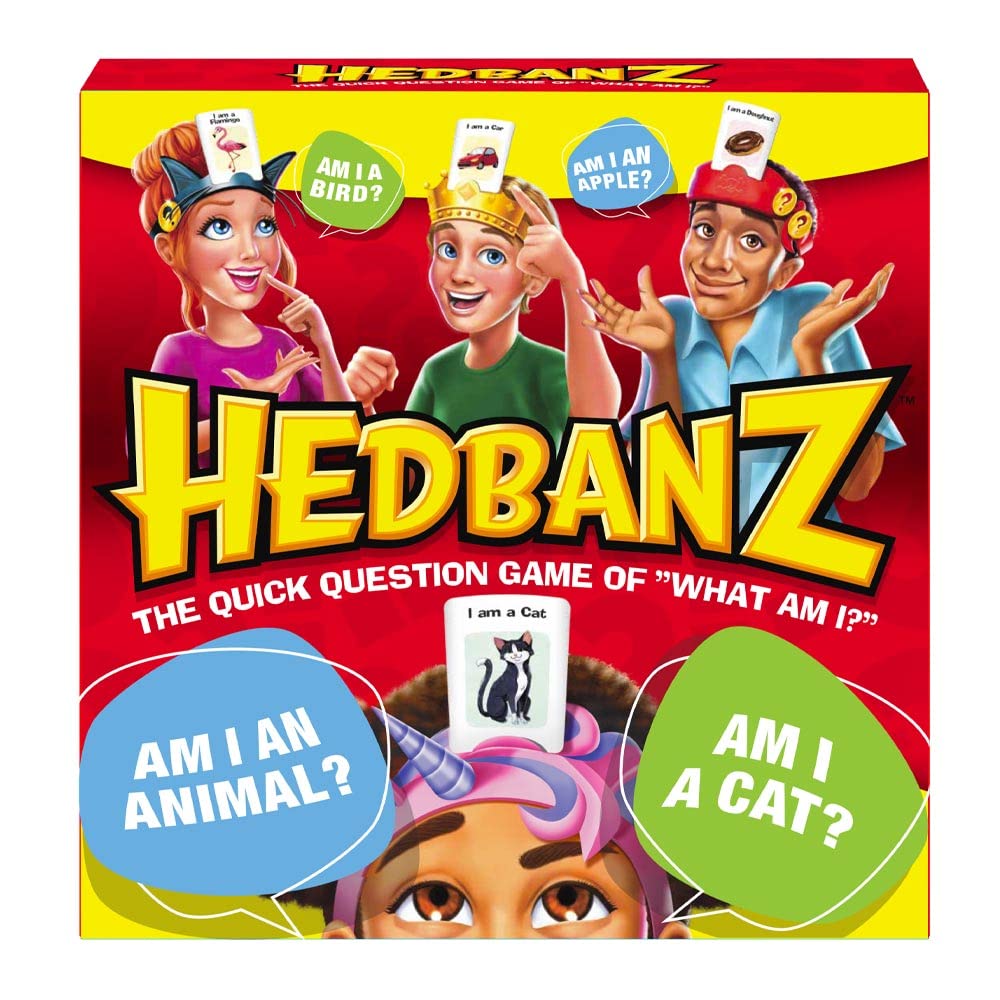 Hedbanz Picture Guessing Board Game 2020 Edition Family Games | Games for Family Game Night | Kids Games | Card Games, for Families and Kids Ages 8+