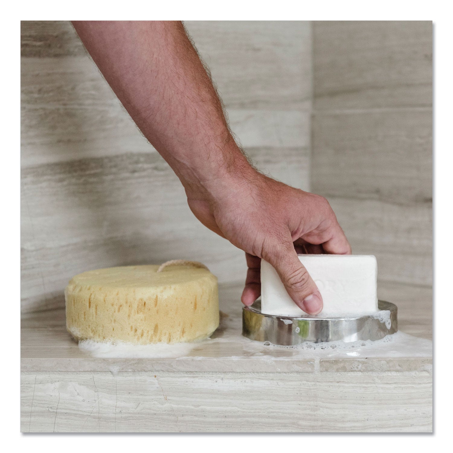 Ivory Bar Soap - Ivory-clean Scent - 3.10 oz - Dirt Remover, Oil Remover - Skin - White - Non-clog - 3 / Pack