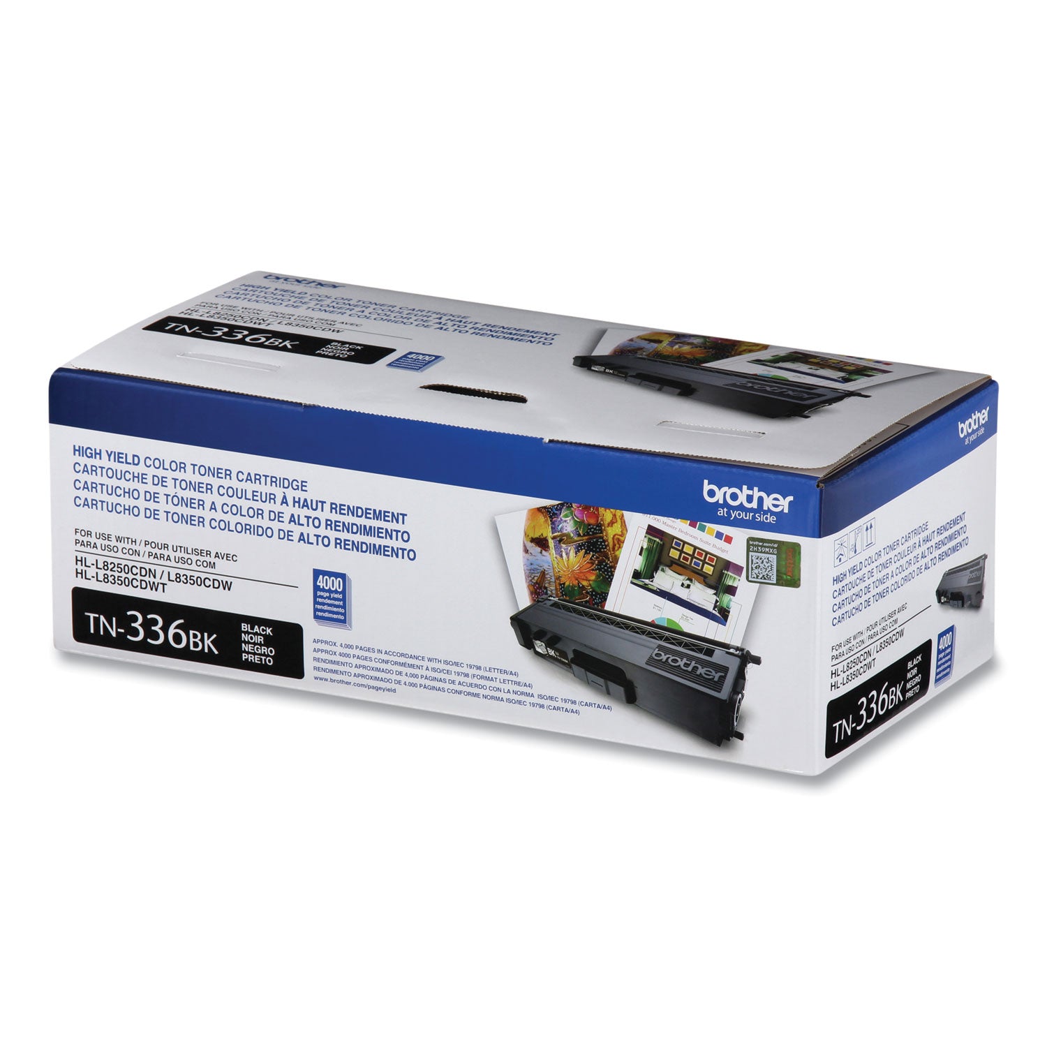 Brother TN336BK Original High Yield Laser Toner Cartridge - Black - 1 Each