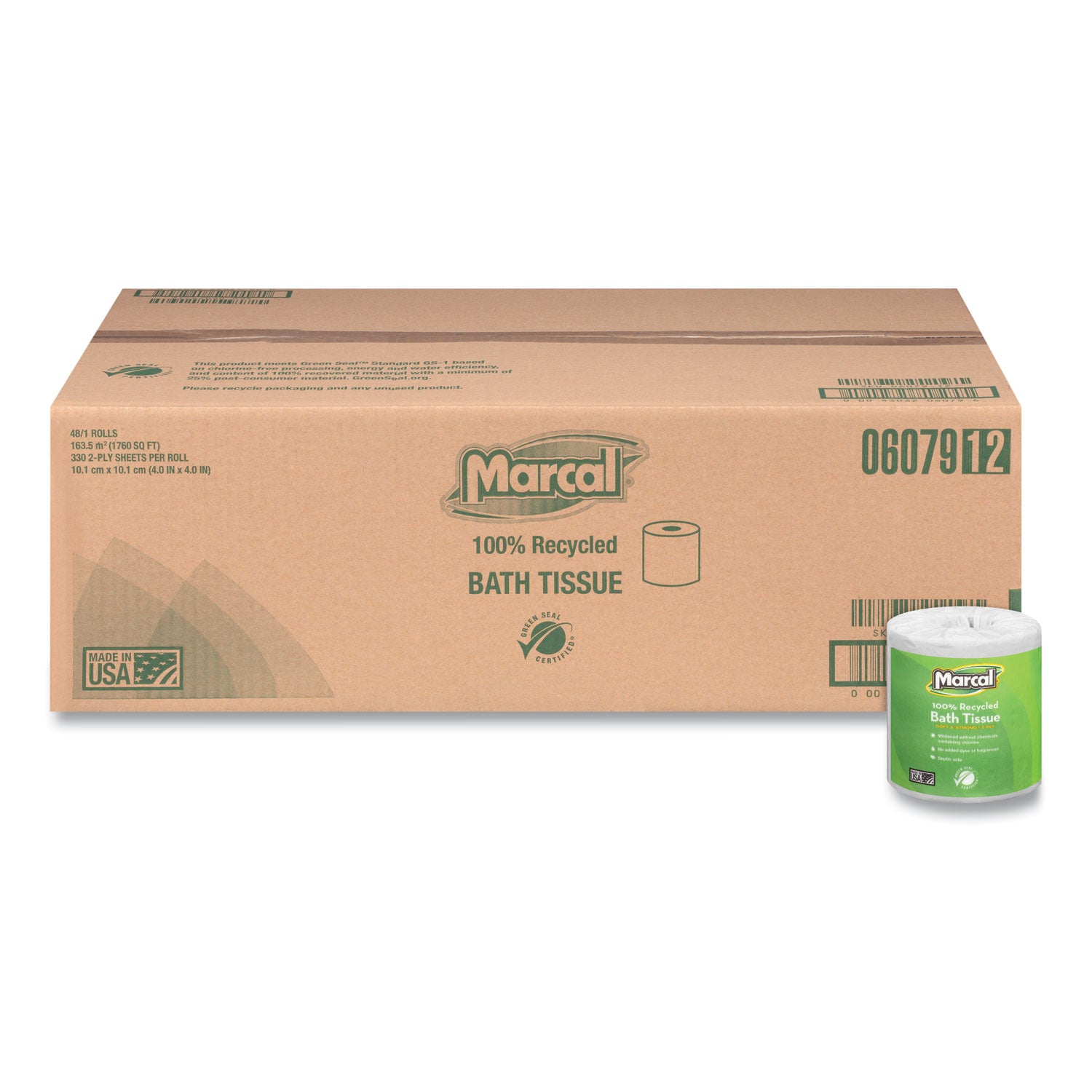 2 Ply - 336 Sheets/Roll - White - 48 / Carton